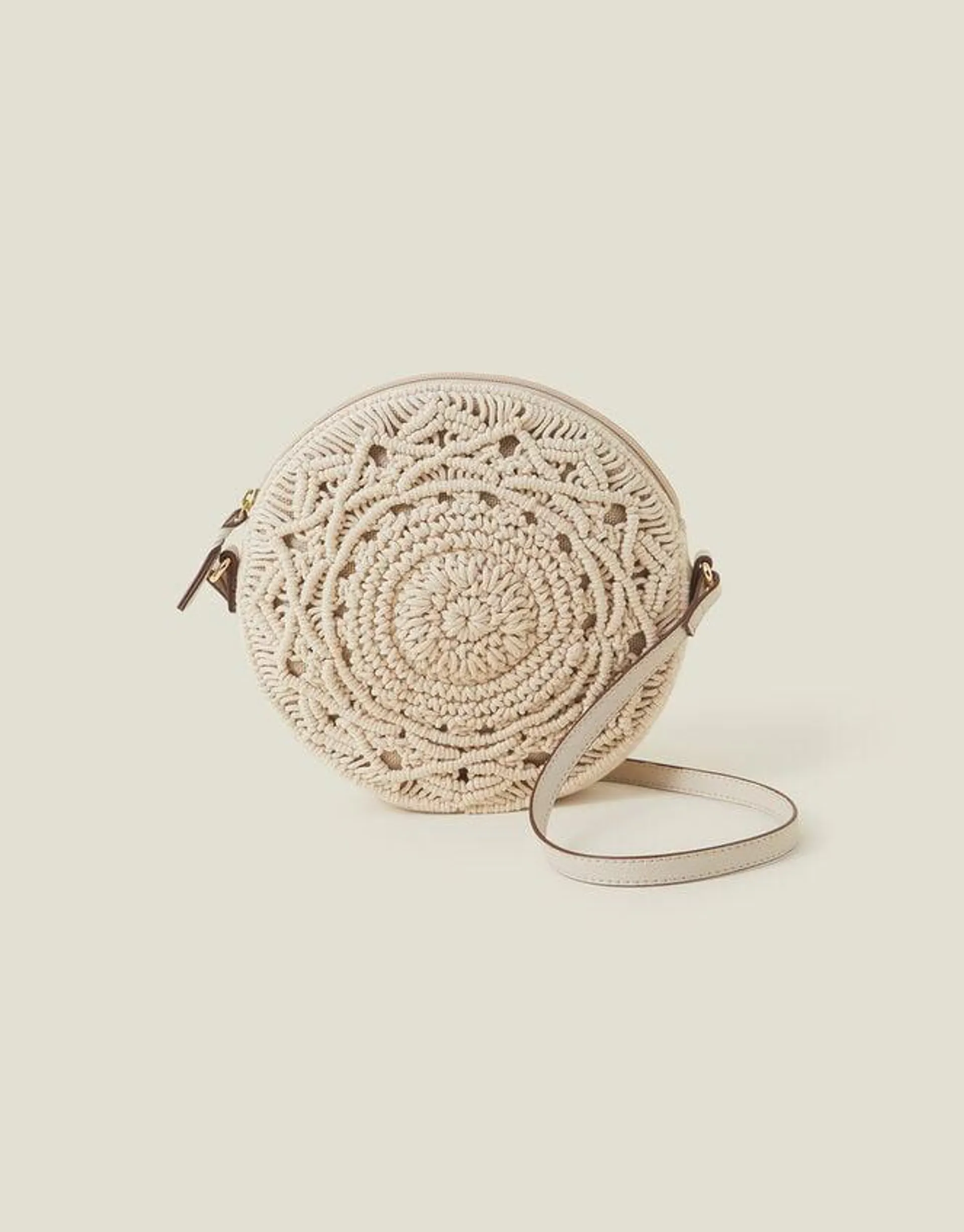 Macrame Circle Cross-Body Bag