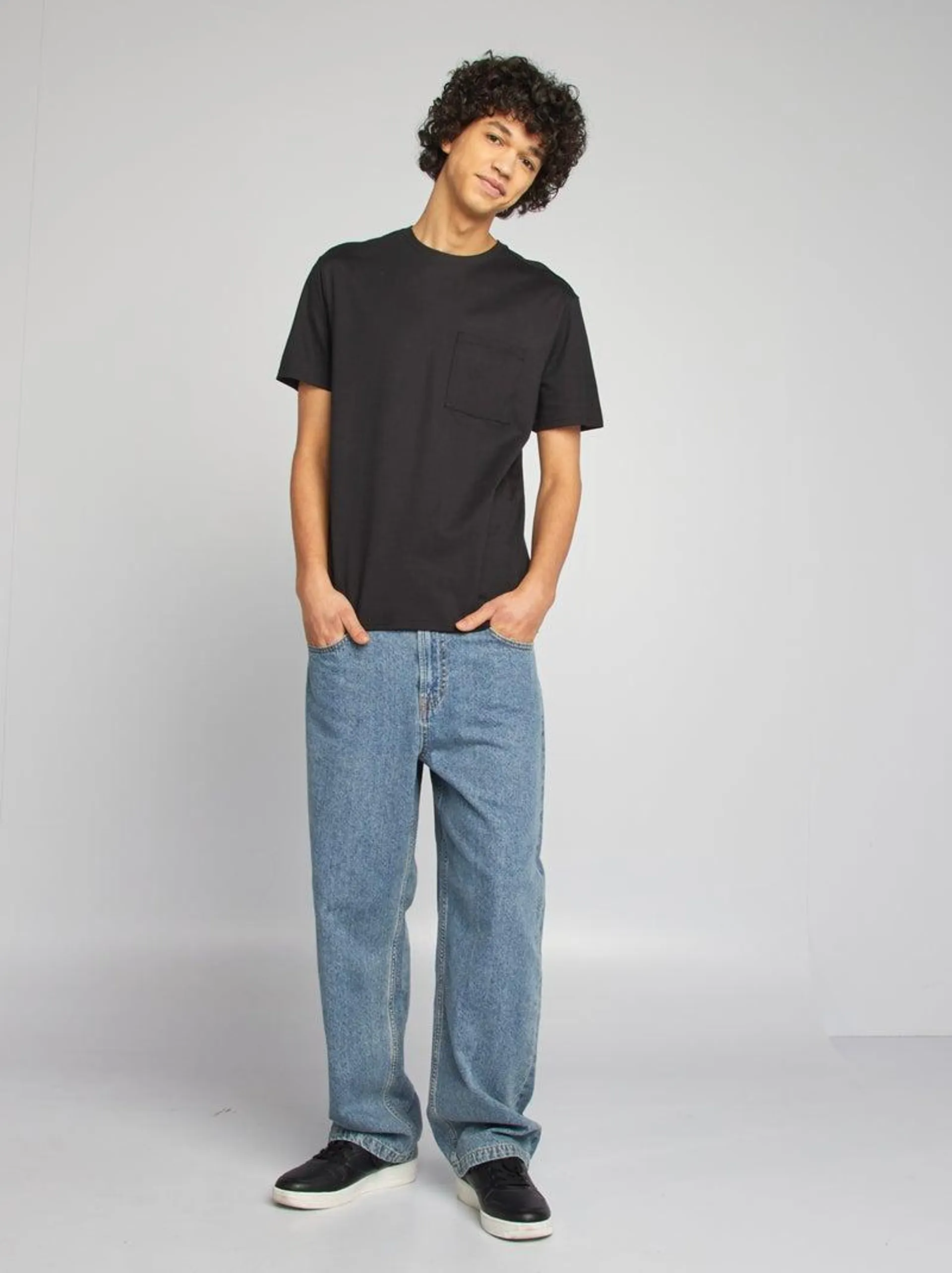 Jean large style baggy - Bleu