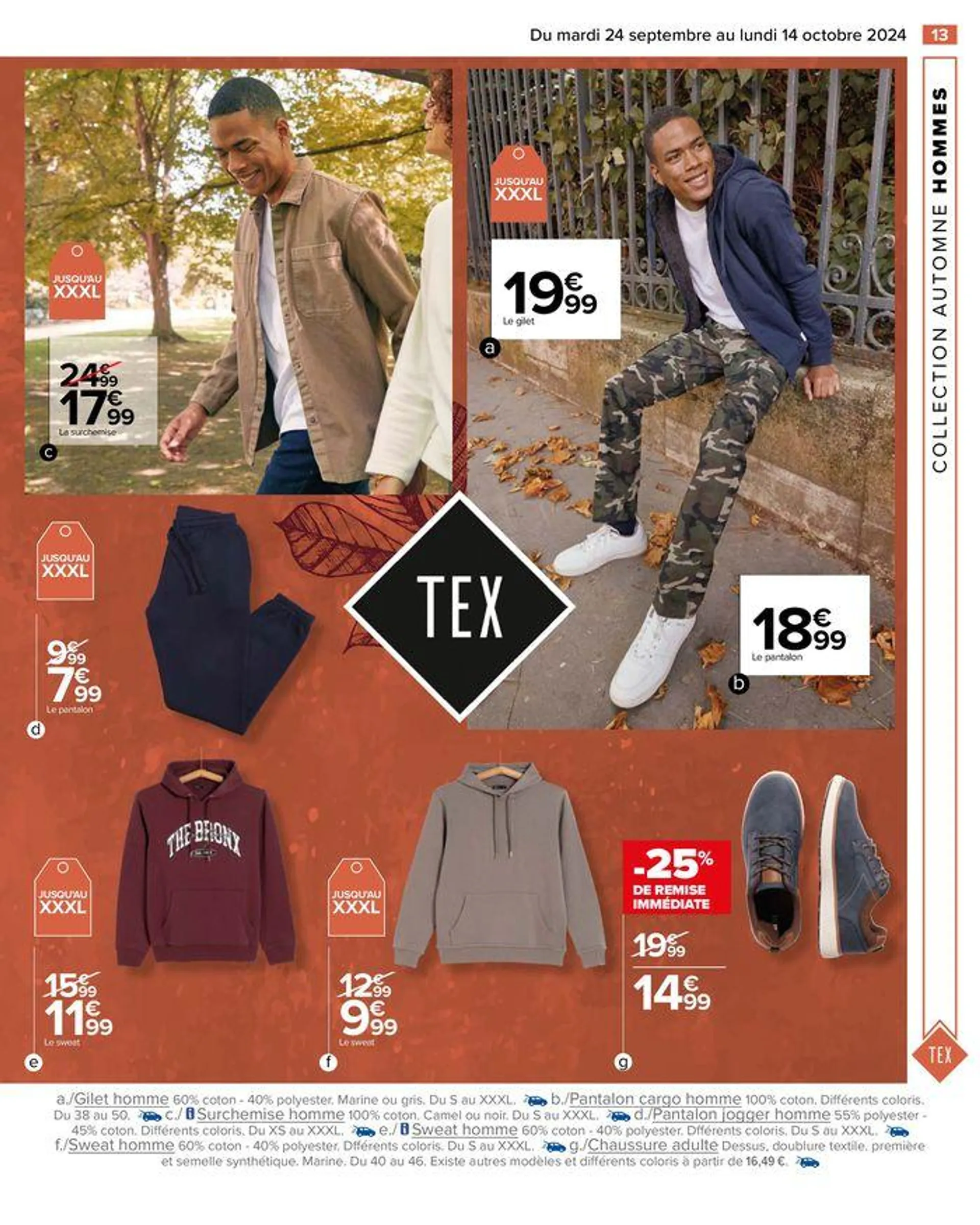 TEX COLLECTION AUTOMNE du 24 septembre au 14 octobre 2024 - Catalogue page 15