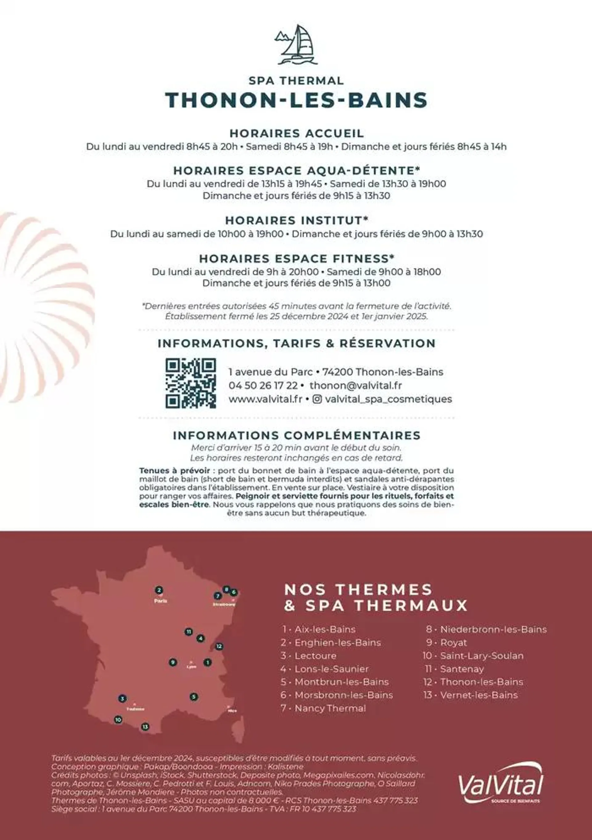 Carte spa Thonon-les-Bains 2025 du 9 décembre au 31 décembre 2025 - Catalogue page 12