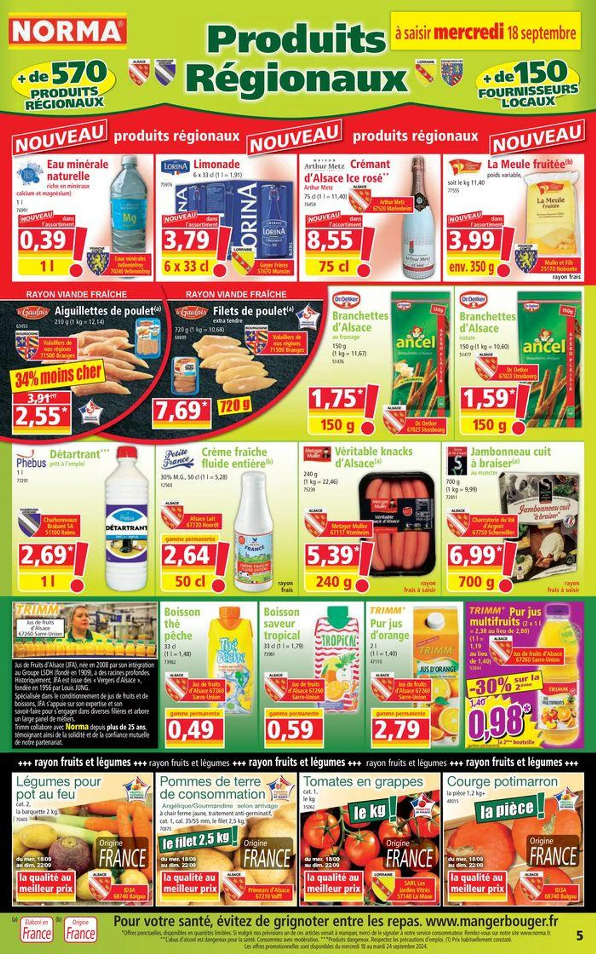 Produits Régionaux  du 18 septembre au 24 septembre 2024 - Catalogue page 5