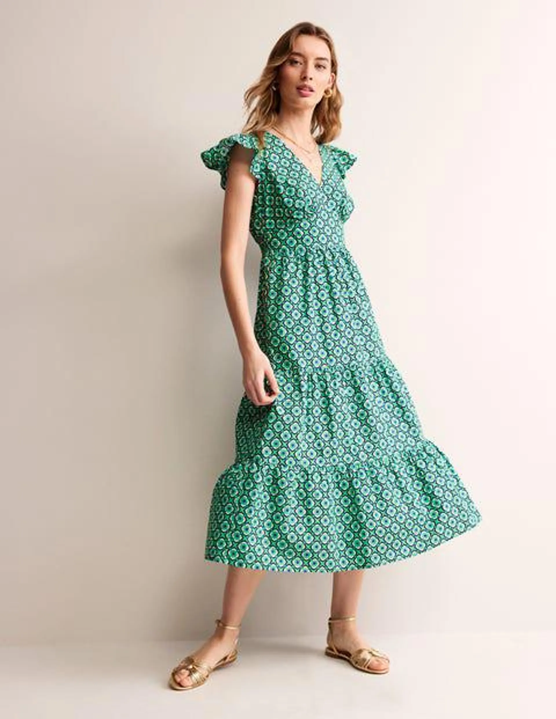 Robe midi style 40s May en coton