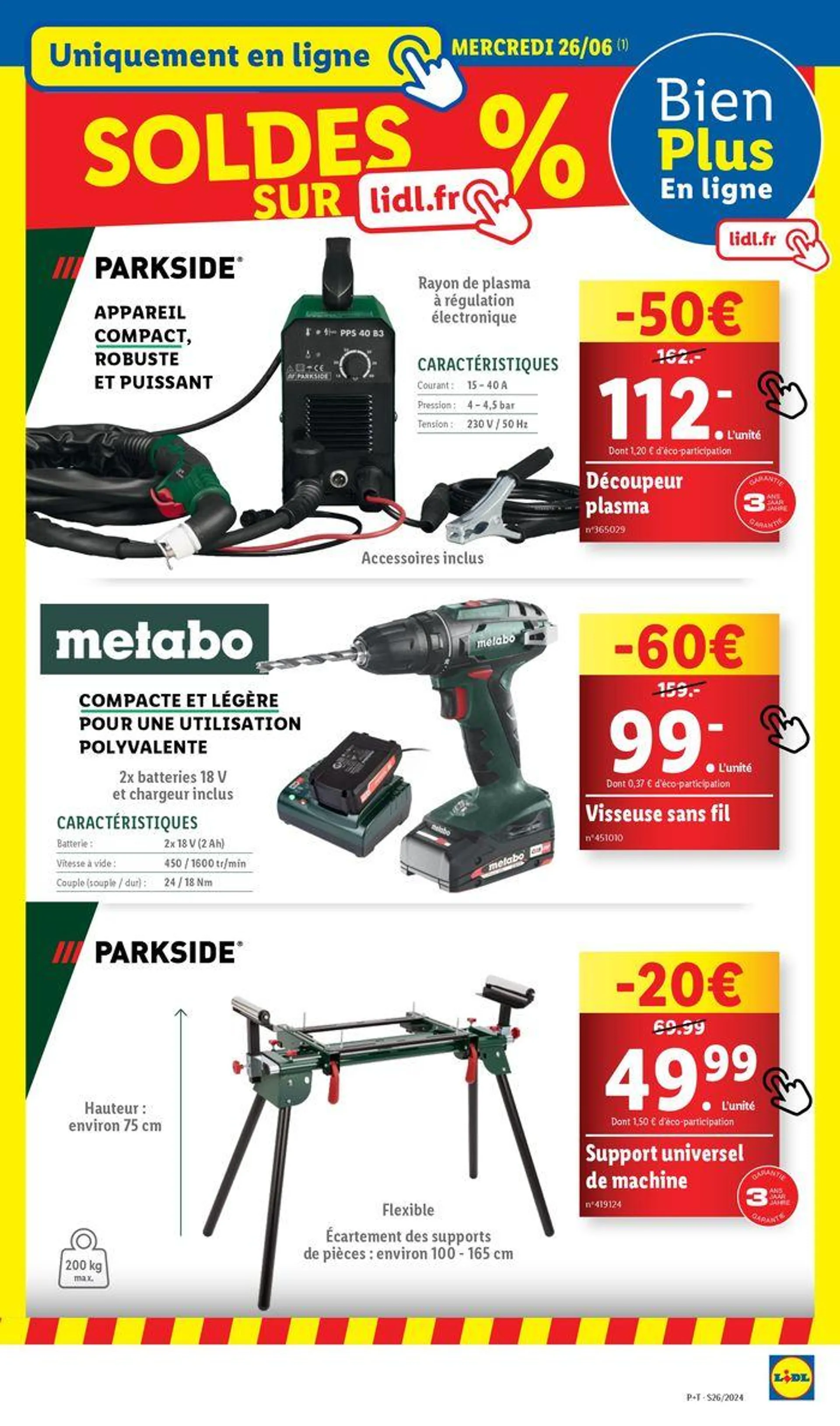 Retrouvez les offres Lidl de la semaine : bricolage, jardin et cuisine ! du 27 juin au 1 juillet 2024 - Catalogue page 7