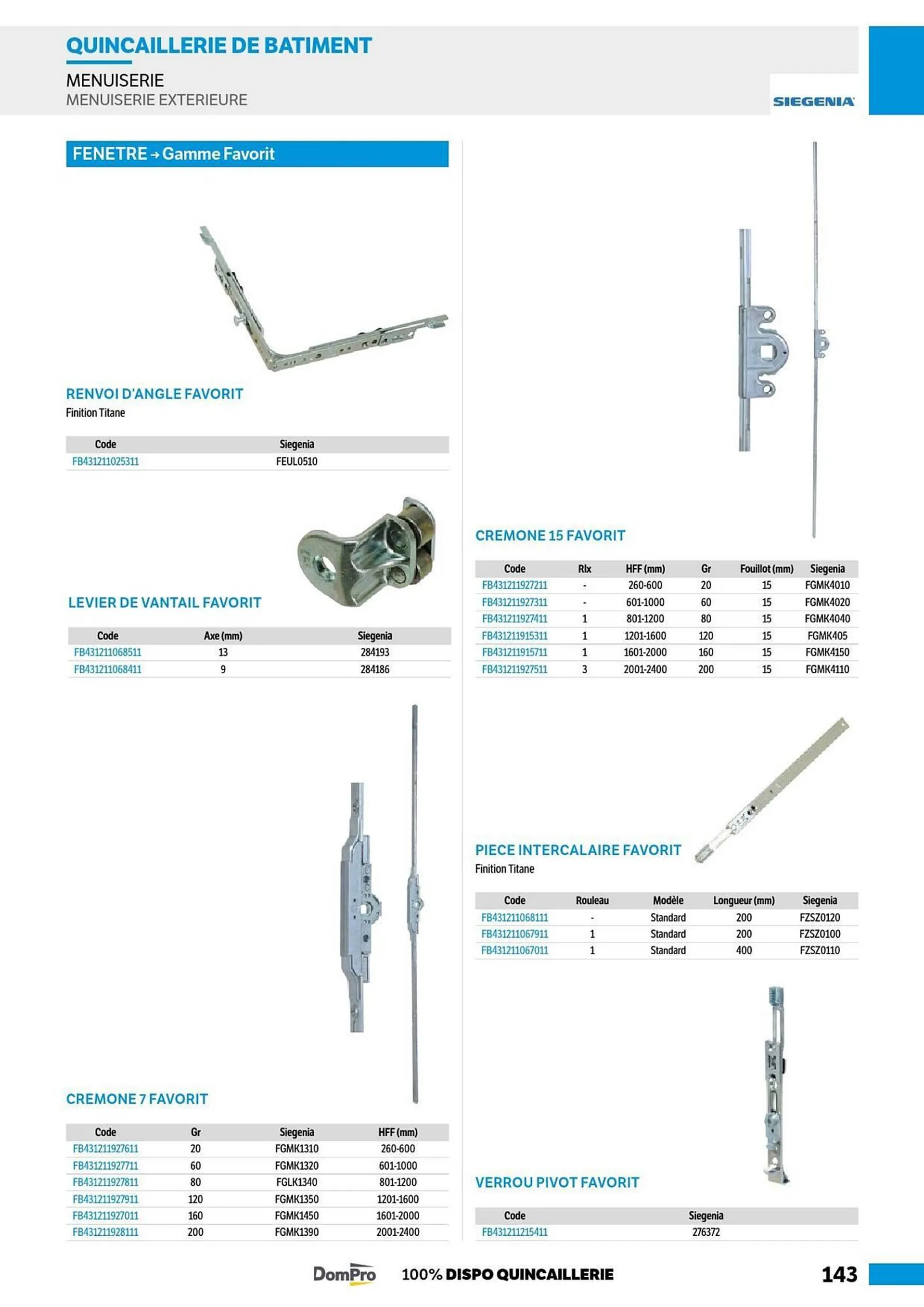 Catalogue DomPro du 8 juillet au 4 janvier 2025 - Catalogue page 143