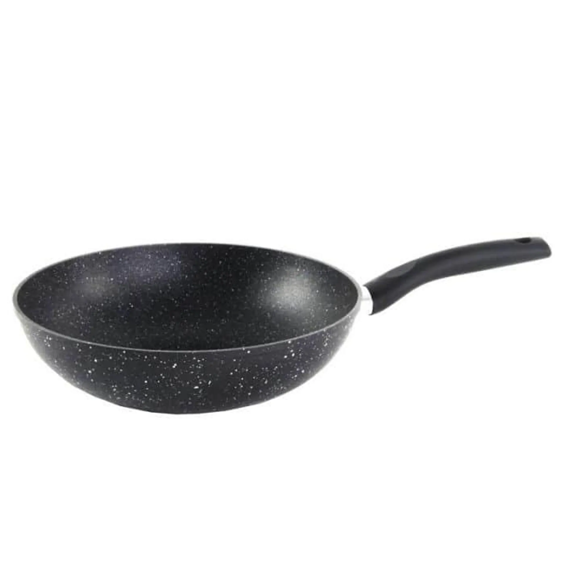 Wok 28cm aluminium forgé effet pierre tous feux dont induction