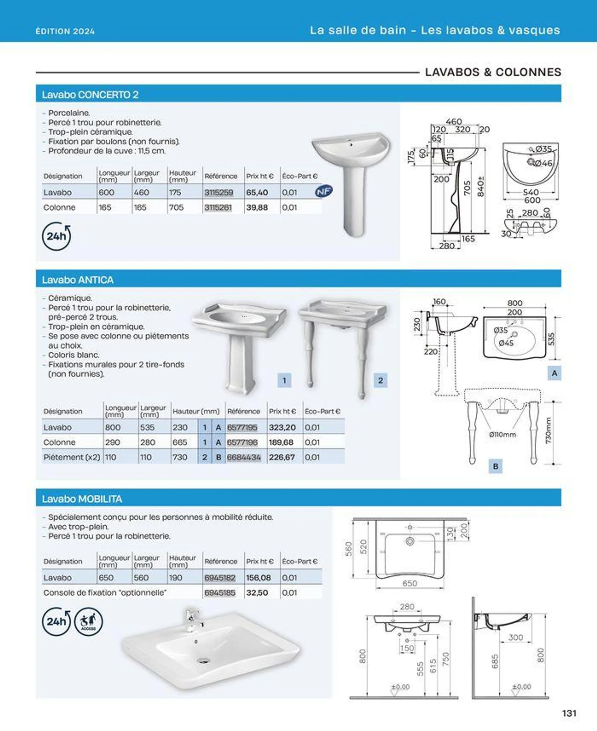 La salle de bain en toute sérénité du 2 juillet au 31 décembre 2024 - Catalogue page 131