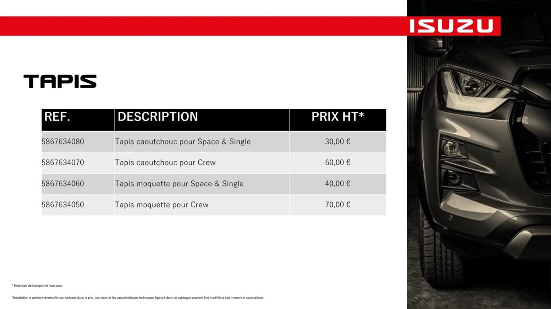 Catalogue ACCESSOIRES D-MAX - N60 N57  - 15