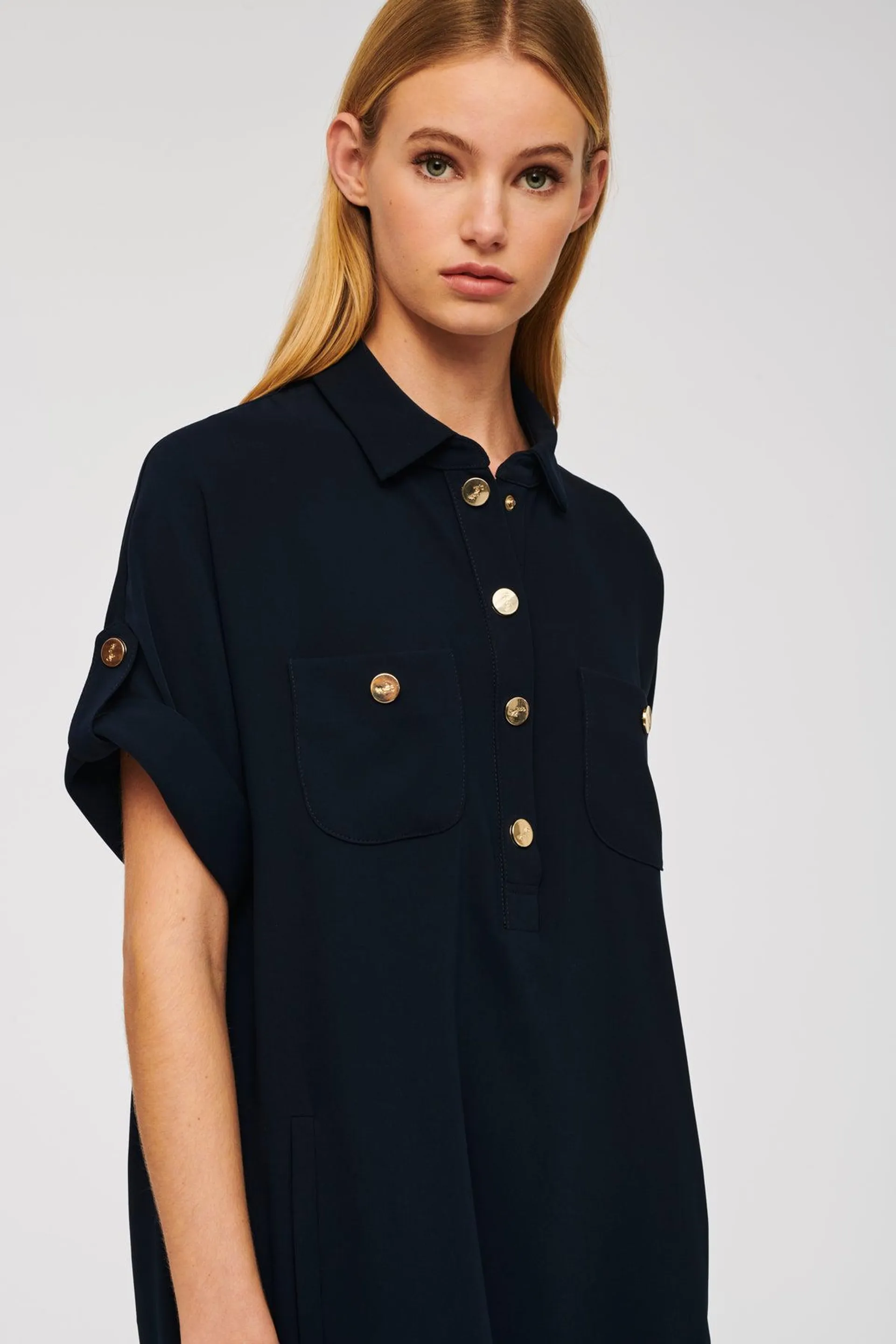 Robe polo en microfibre