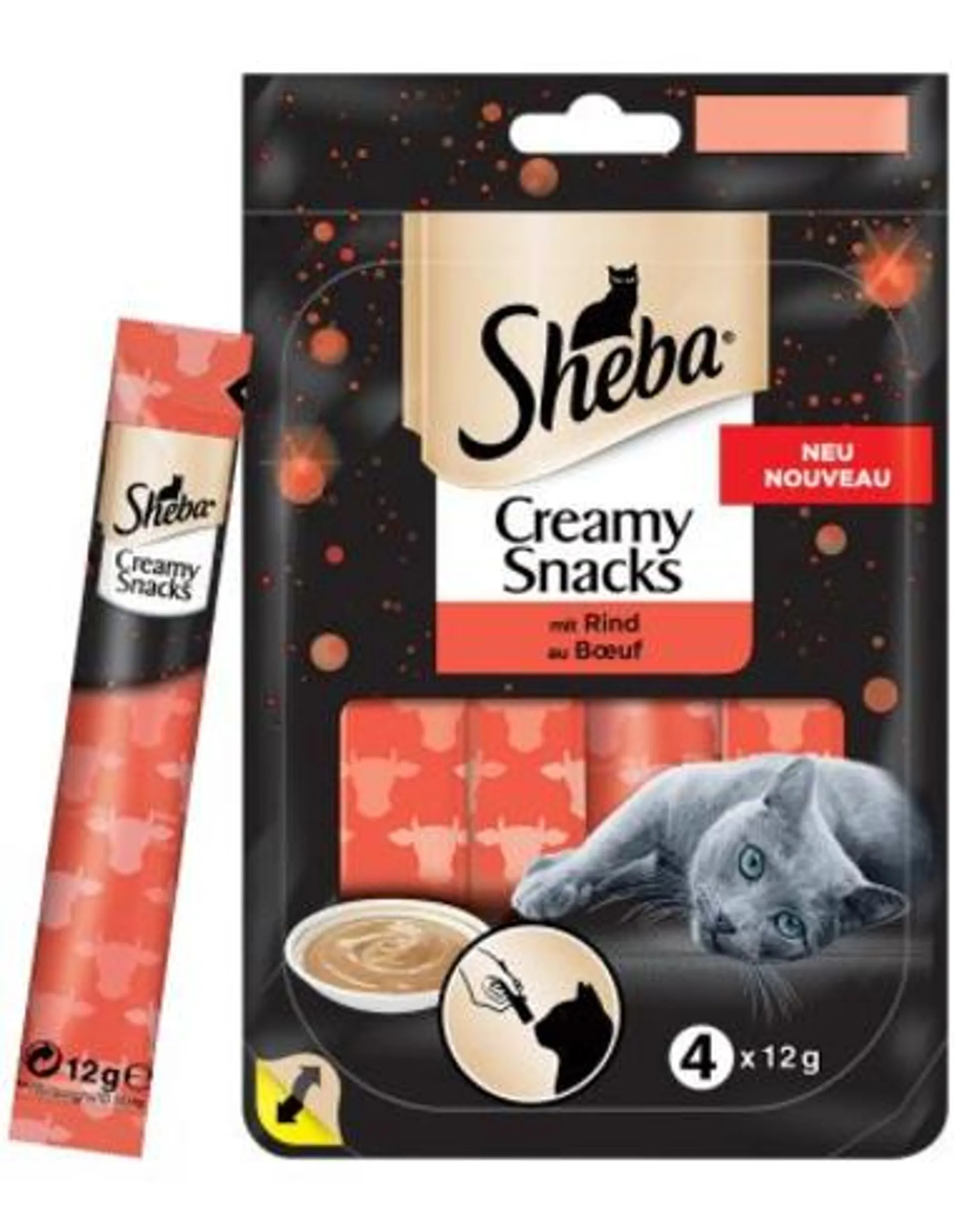 Sheba creamy snacks bœuf