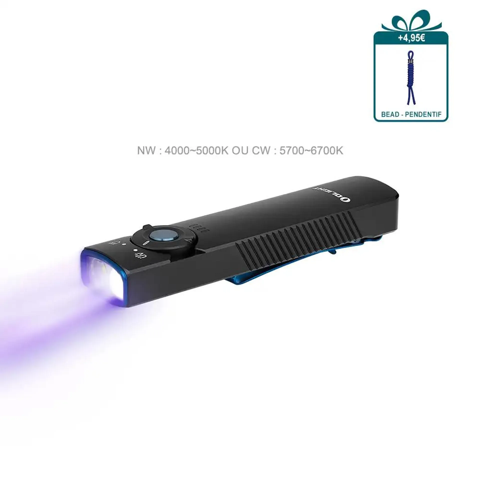 Olight Arkfeld UV - Lampe EDC avec Éclairage Ultraviolet