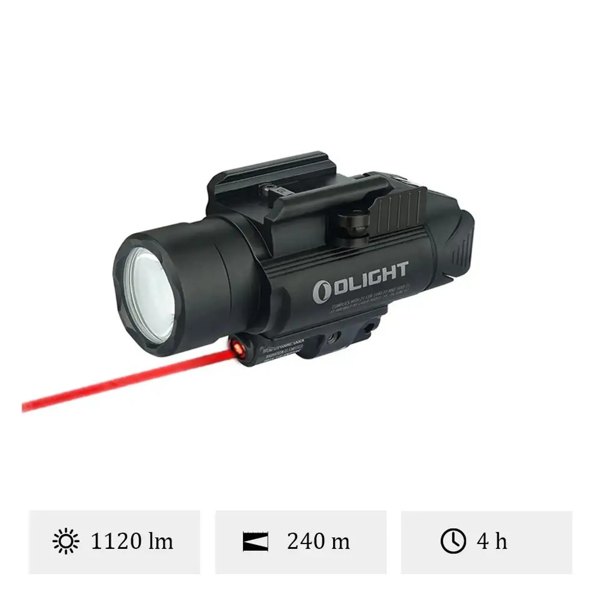 Olight Baldr RL - Lampe Tactique Laser Rouge 1120 Lumens