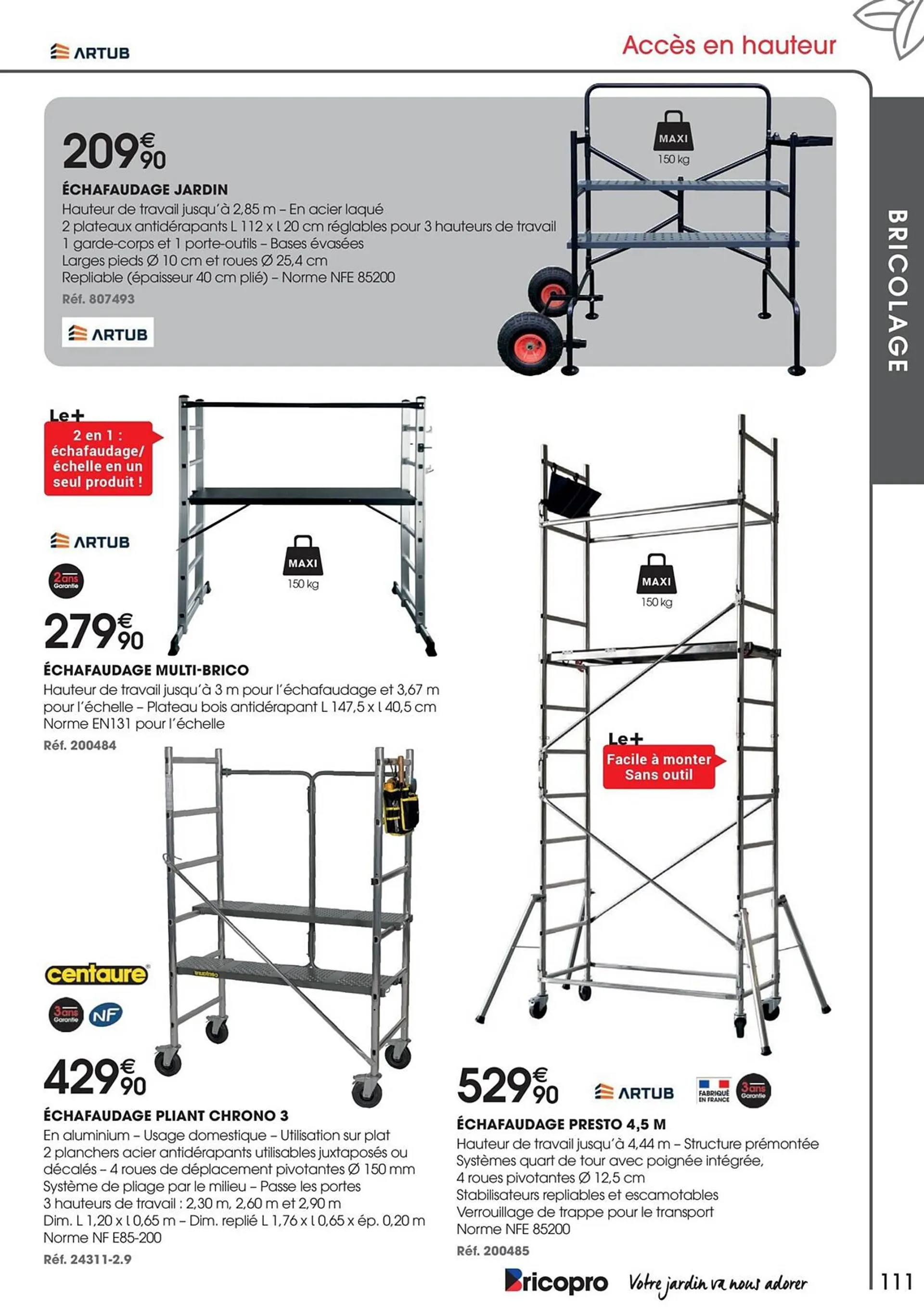 Catalogue Brico Pro du 27 mars au 30 septembre 2023 - Catalogue page 111