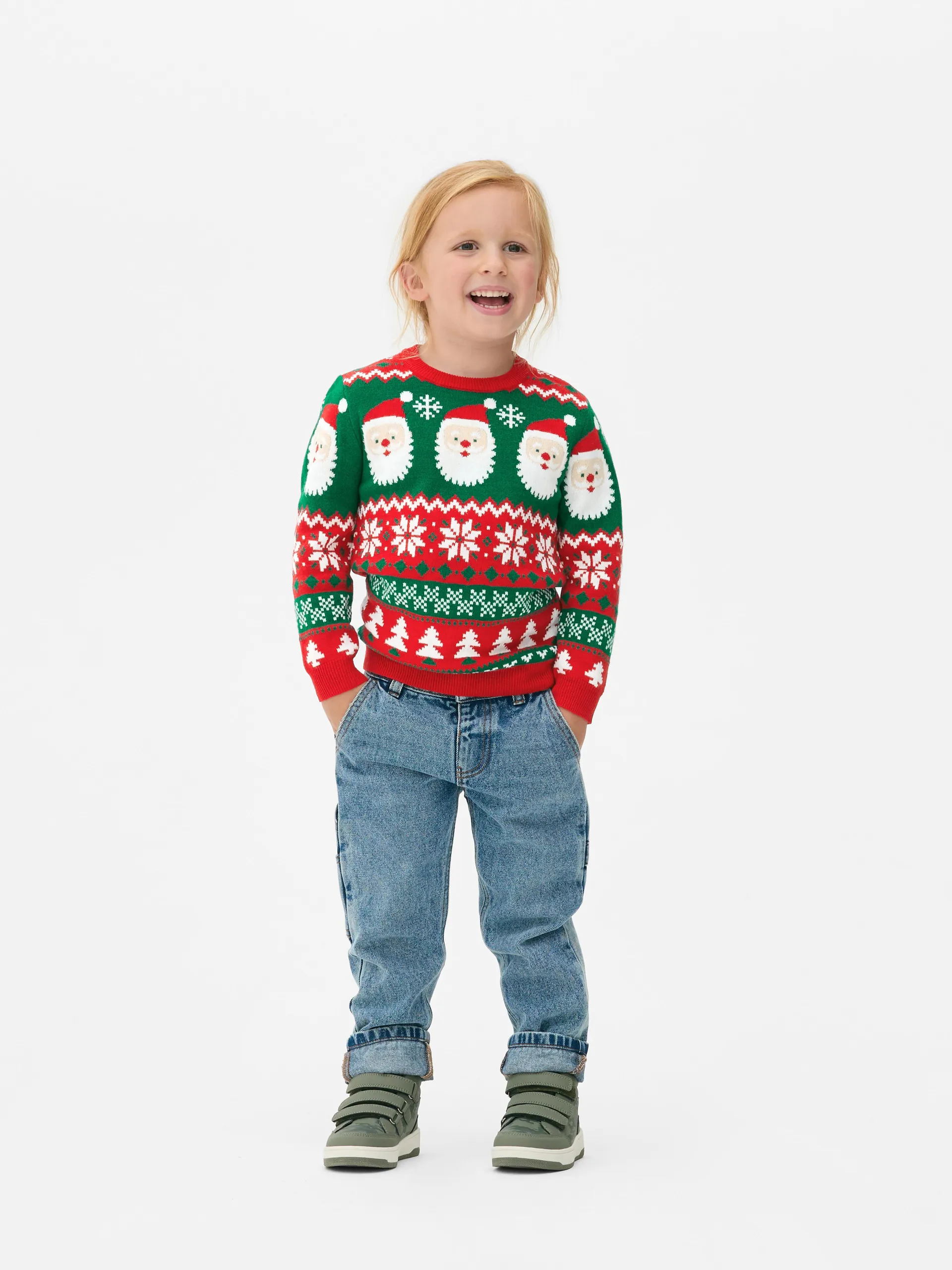 Pull de Noël à motif jacquard pour enfant