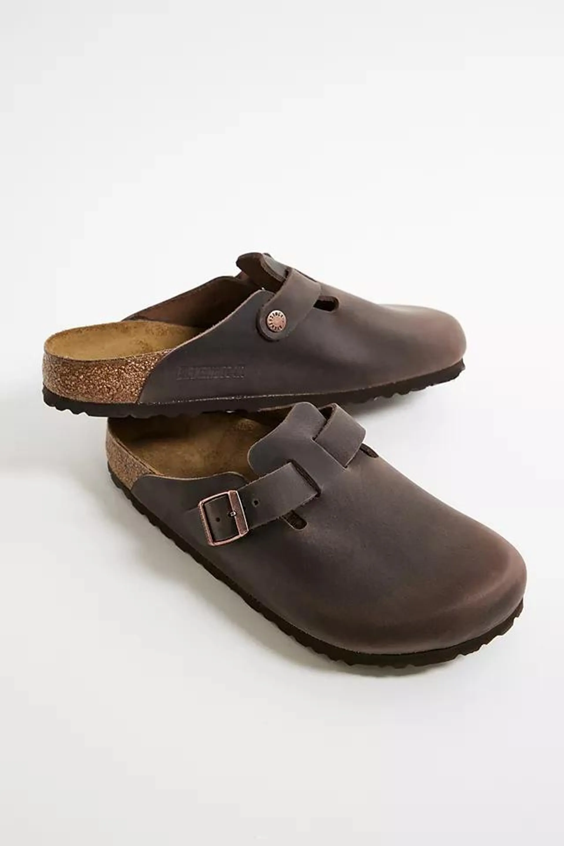 Birkenstock - Sabots Boston en cuir huilé Habana