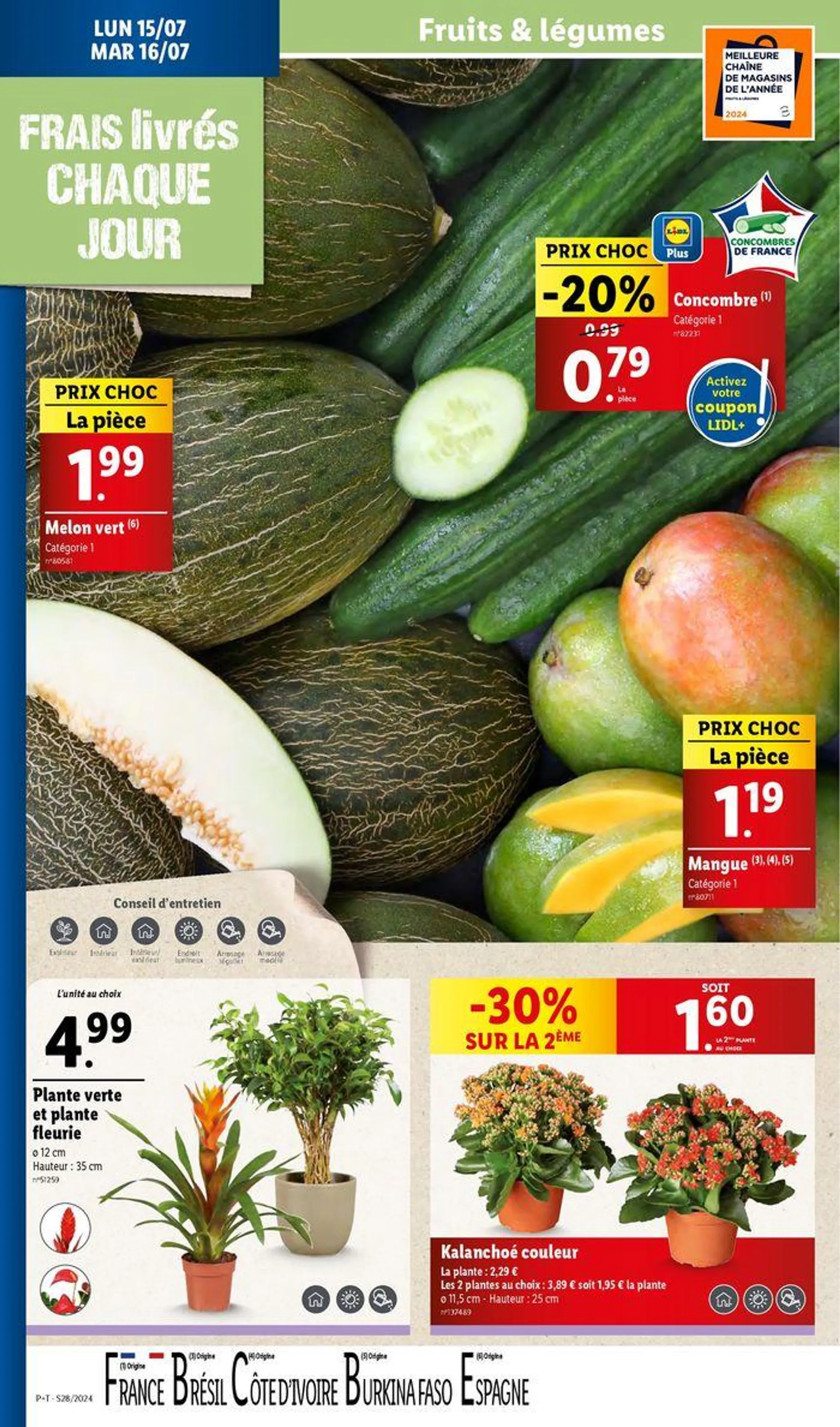 Profiez des petits prix pour des méga économies chez Lidl ! du 10 juillet au 16 juillet 2024 - Catalogue page 38