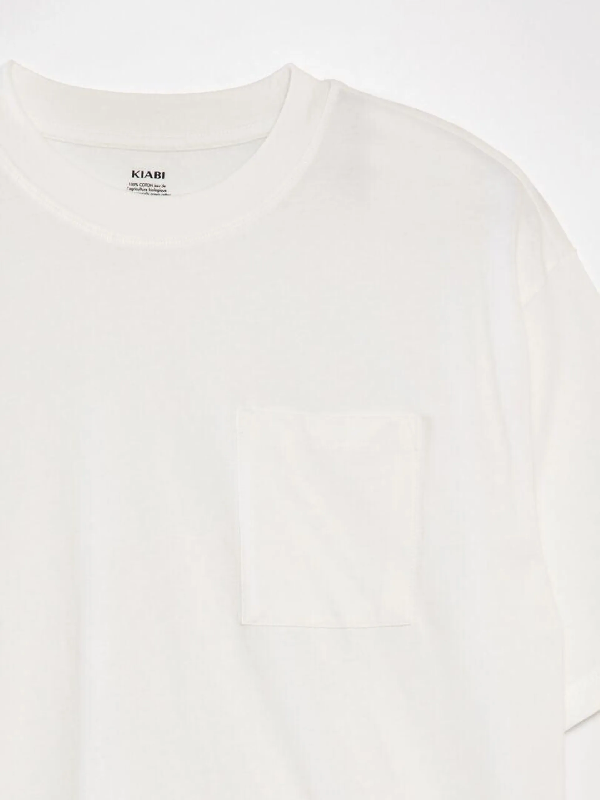 T-shirt tinta unita modello ampio - BIANCO