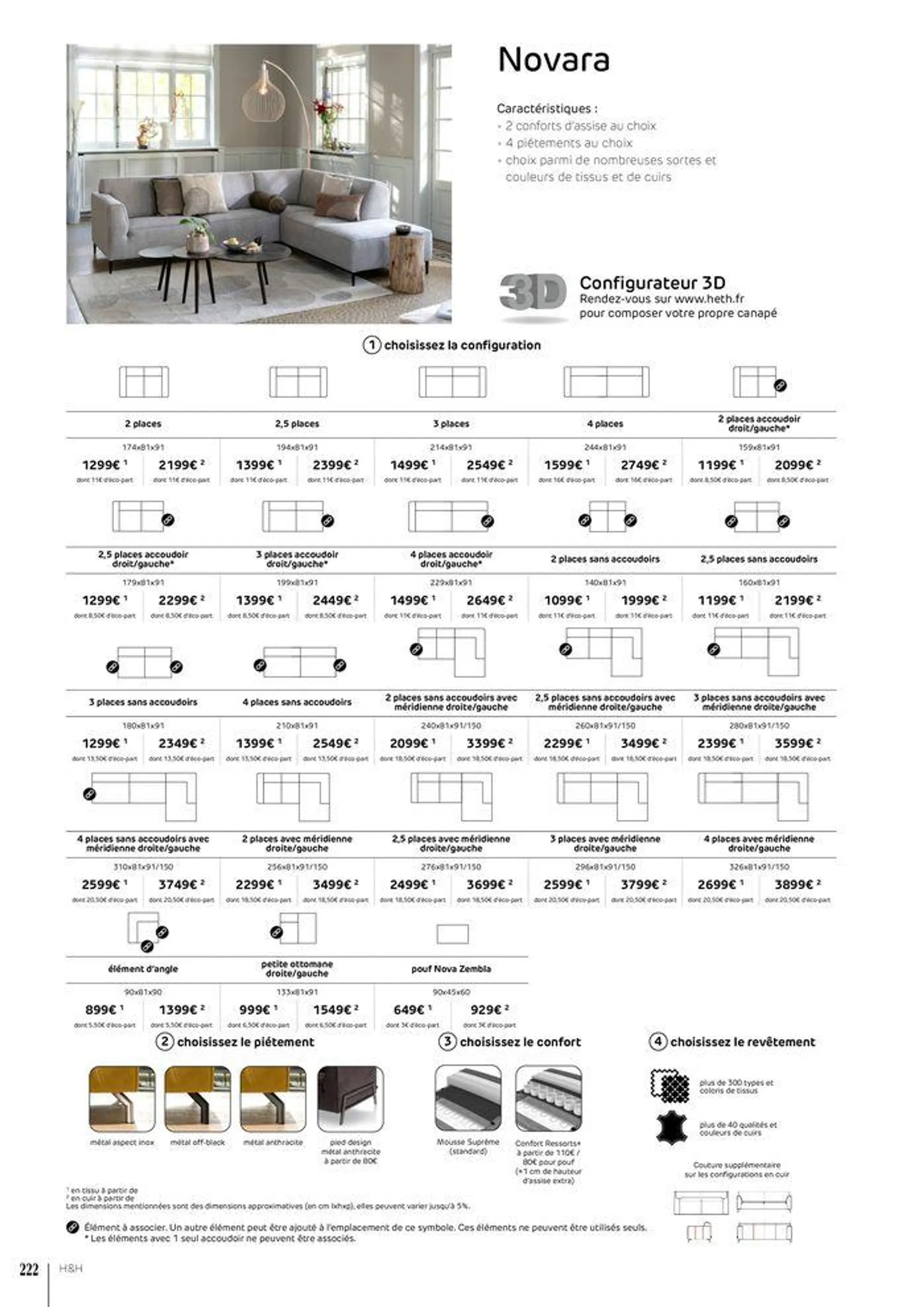 FAUTEUILS ET CANAPÉS  du 15 février au 30 novembre 2024 - Catalogue page 222