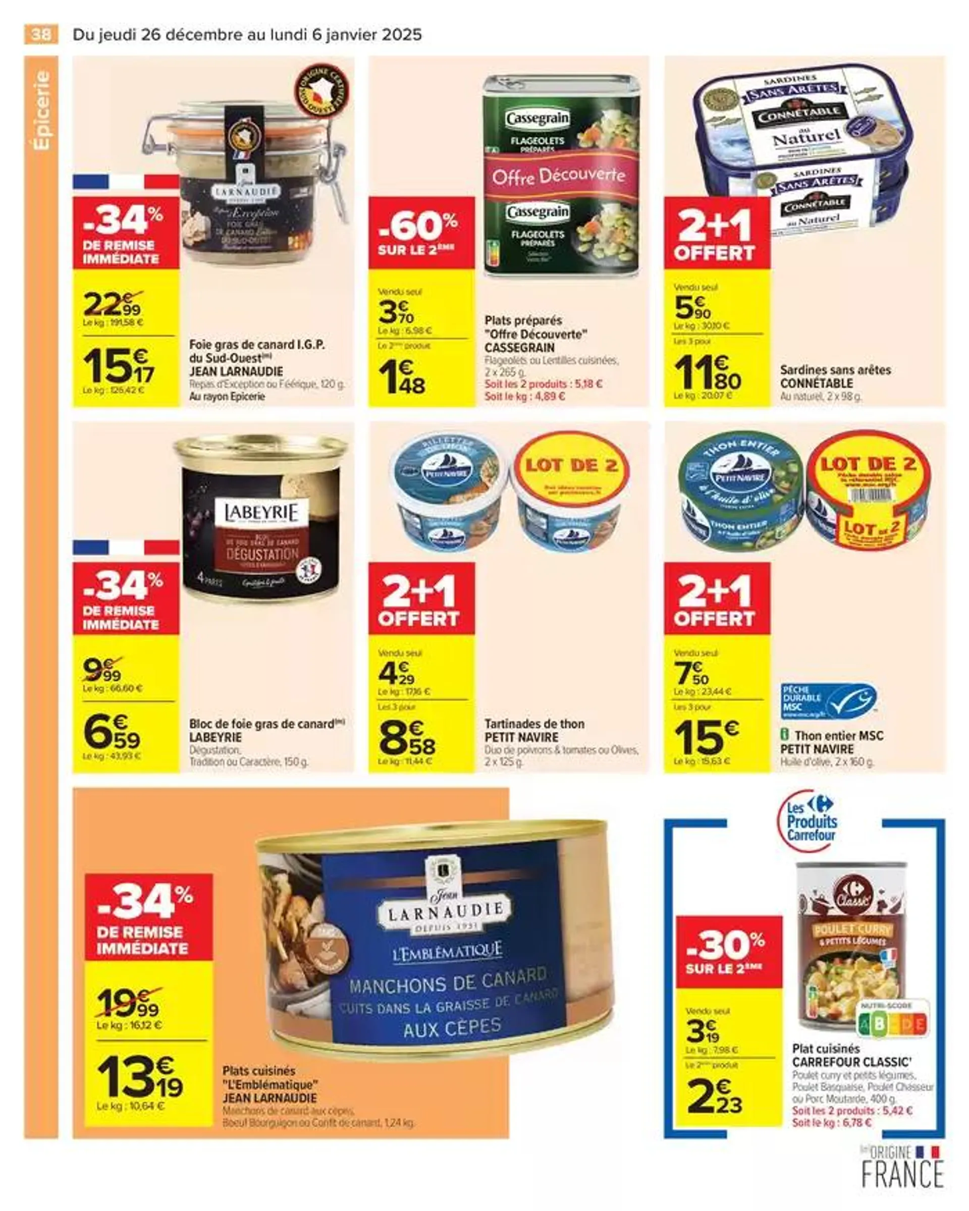 - 50% SUR LE 2ÈME PRODUIT du 26 décembre au 6 janvier 2025 - Catalogue page 44