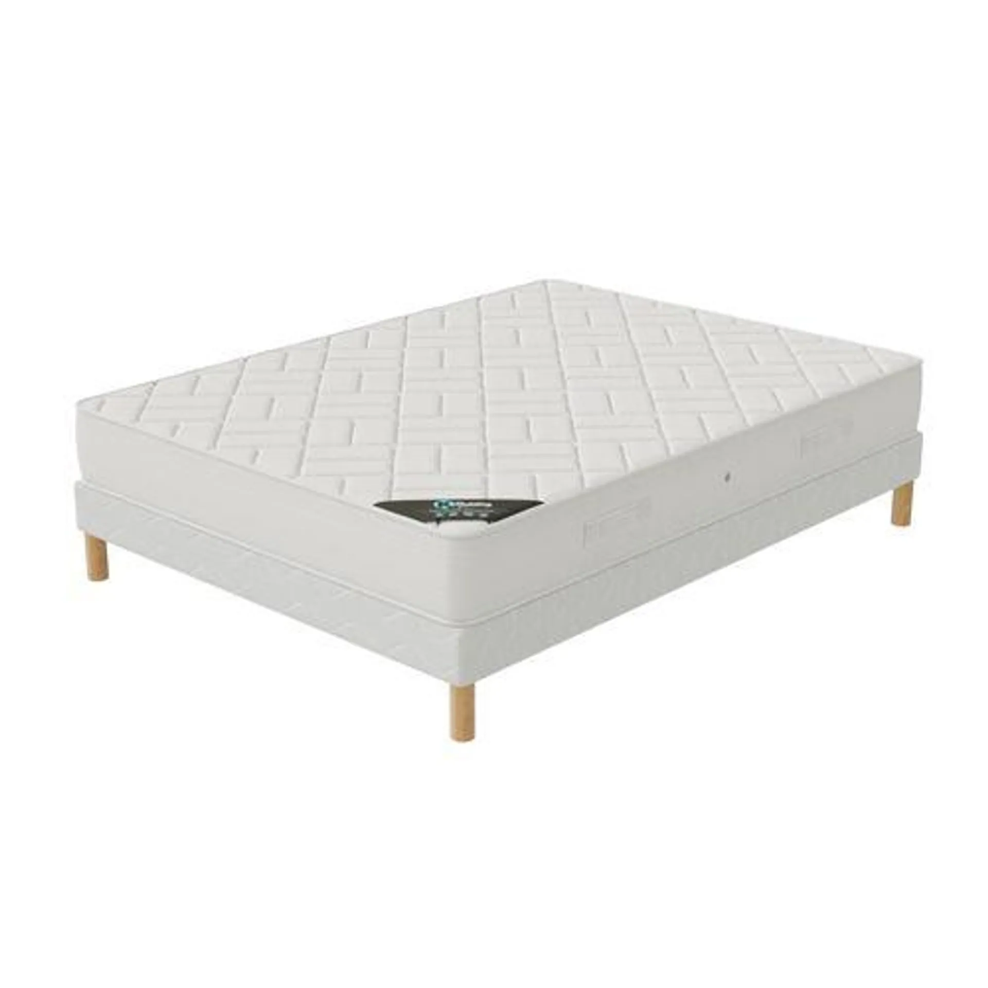 ELITE Ensemble Matelas Mousse ZEN + Sommier 140x190 Epaisseur 20 cm