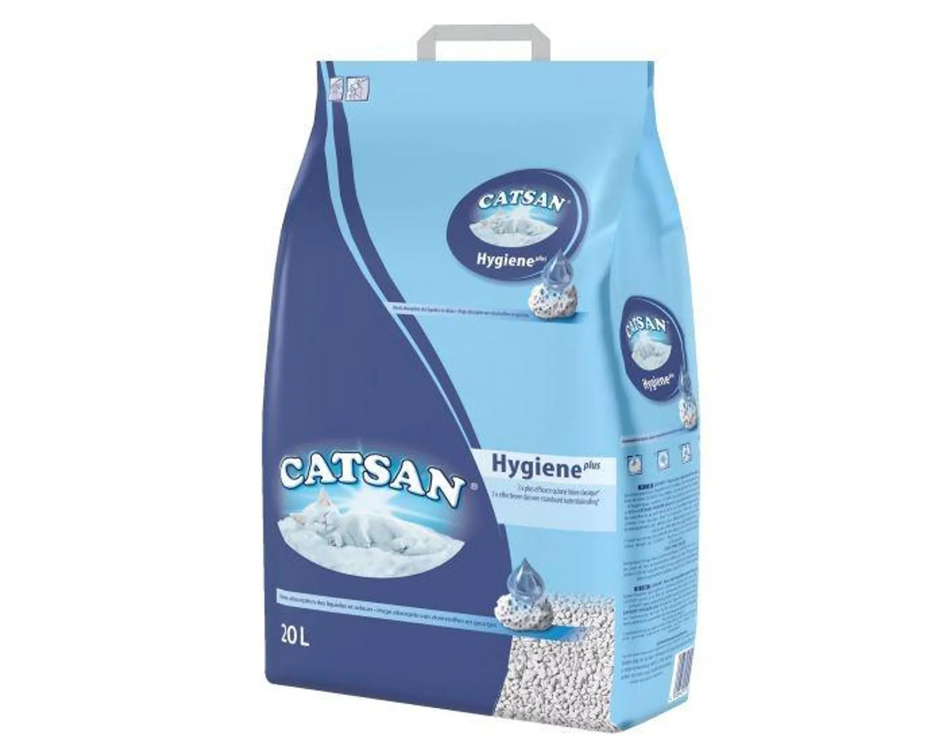 Catsan hygiene plus litière pour chat 20 l