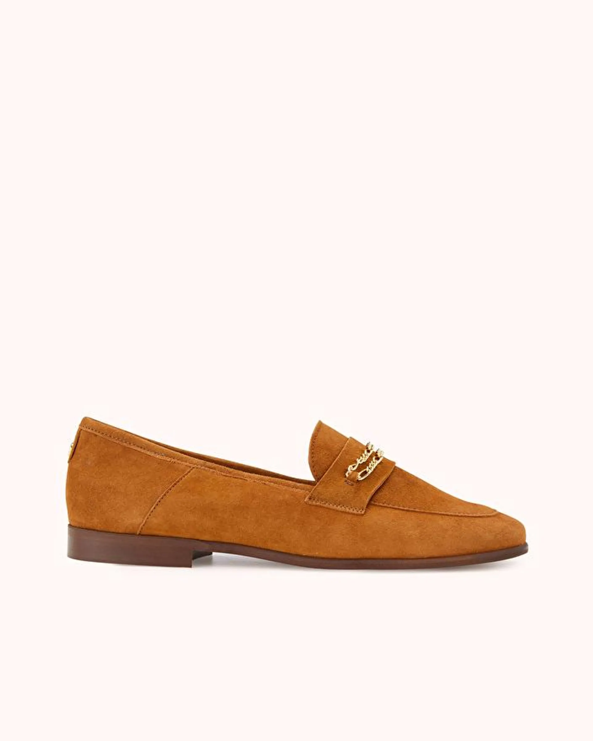 MOCASSIN VERINE En cuir velours camel