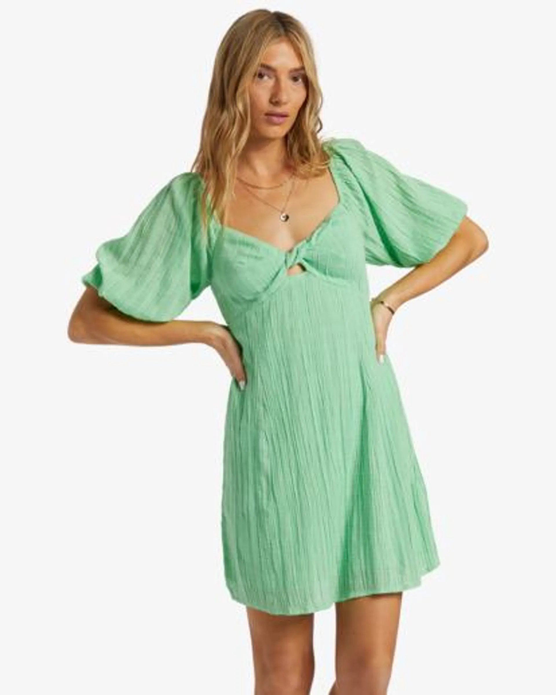 Sol - Robe courte à manches bouffantes pour Femme