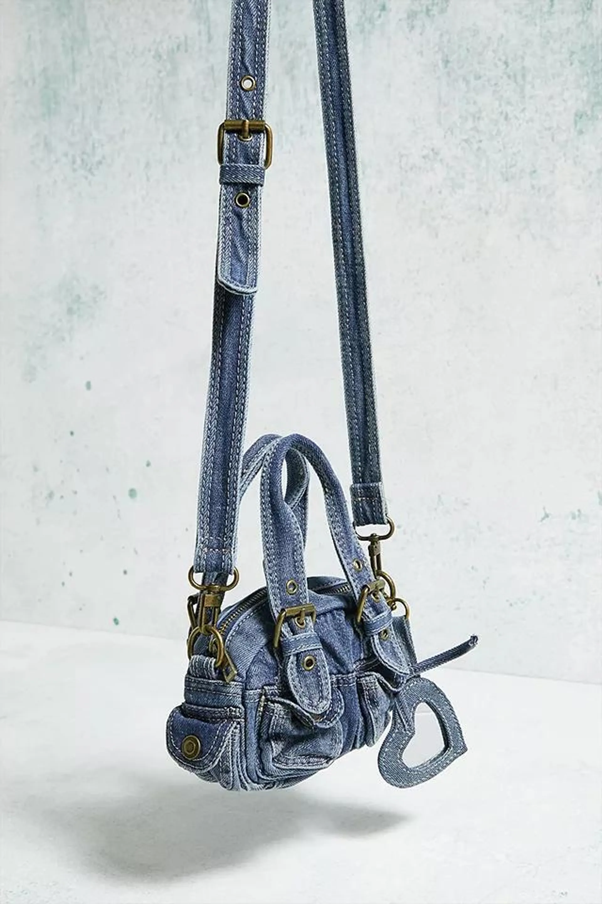 BDG Rubi Denim Mini Crossbody Duffle Bag