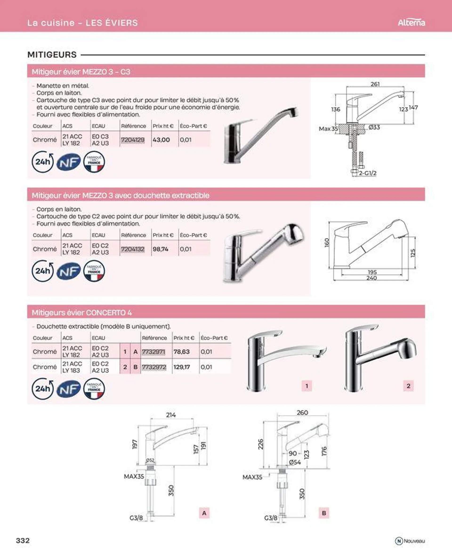 La salle de bain en toute sérénité du 2 juillet au 31 décembre 2024 - Catalogue page 332