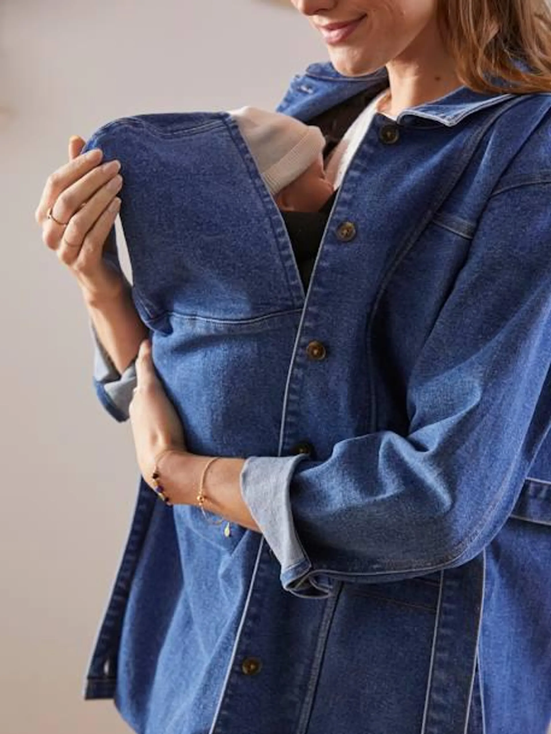 Veste en jean évolutive grossesse et post-grossesse - denim