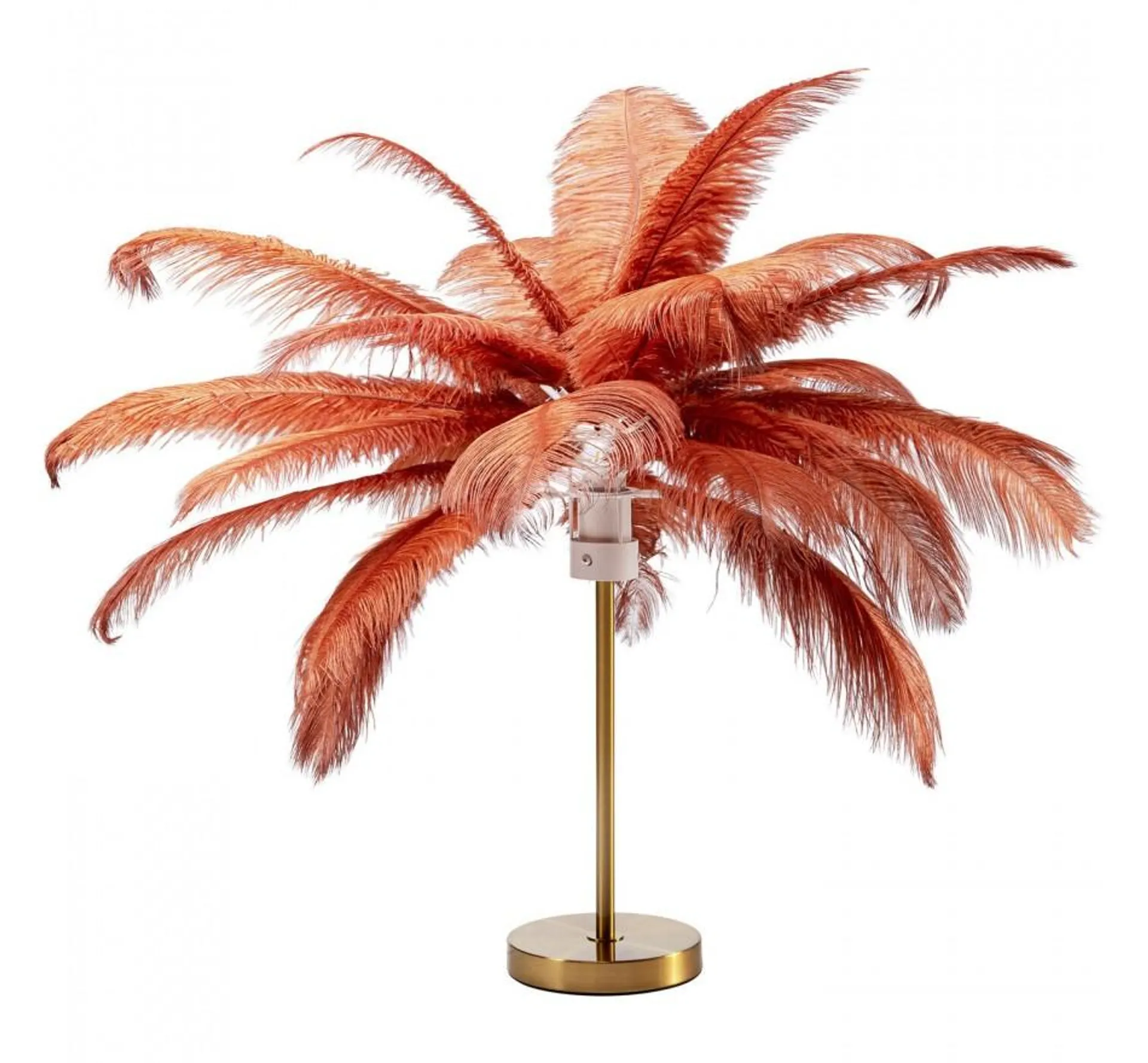 Lampe plumes rouges Kare Design