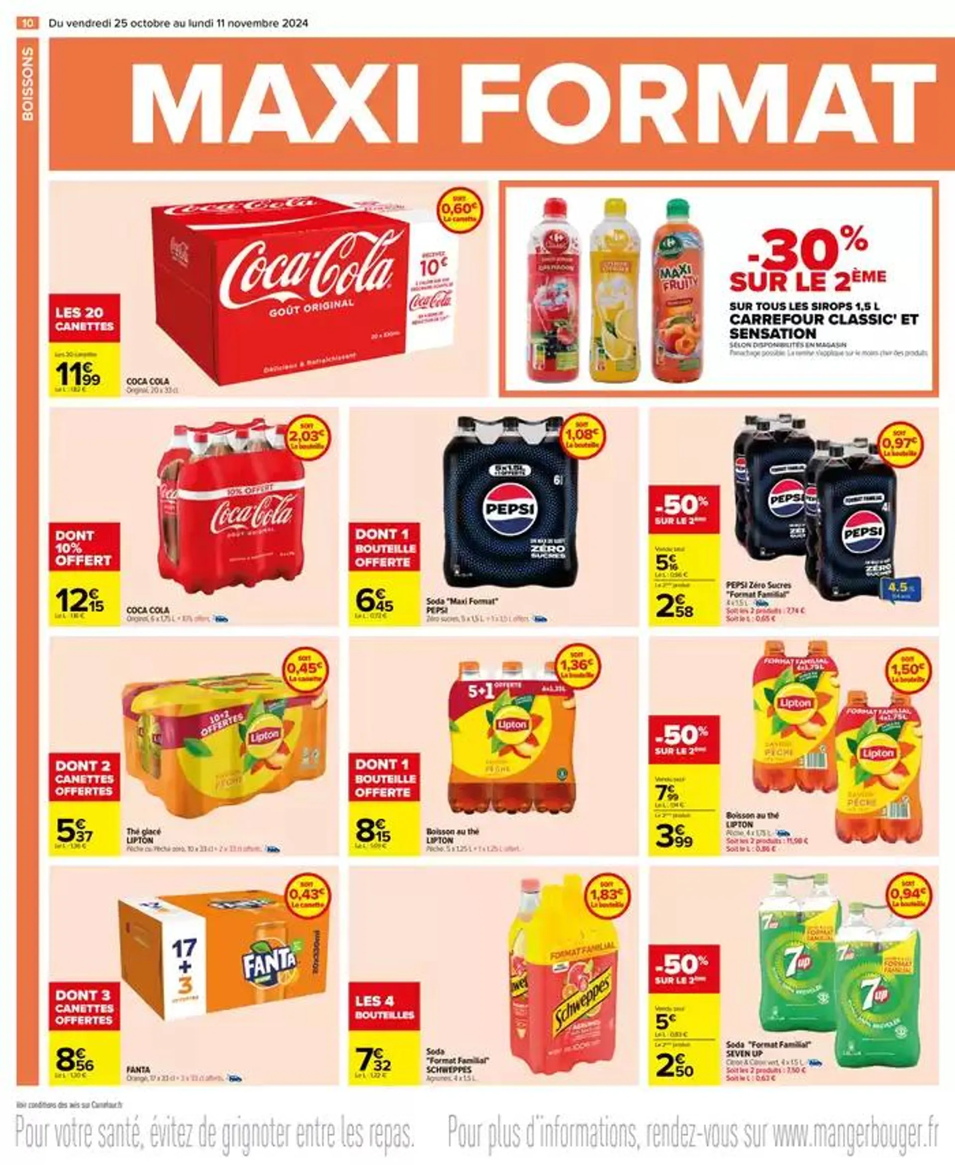 MAXI FORMAT MINI PRIX du 25 octobre au 11 novembre 2024 - Catalogue page 10