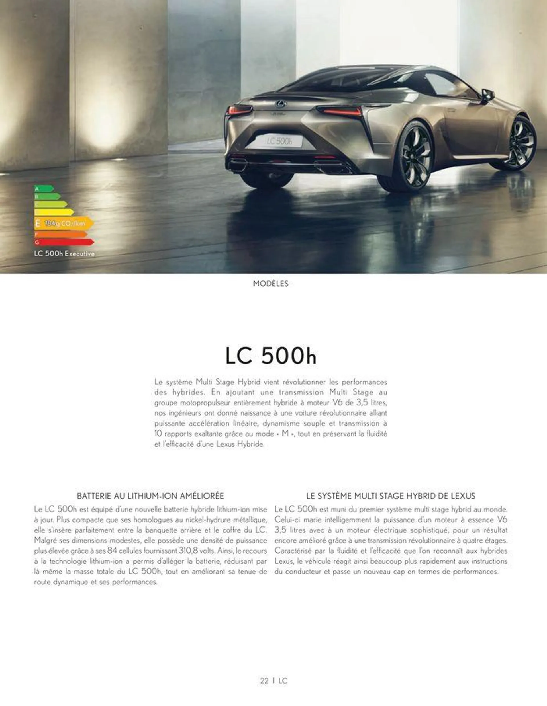 Lexus LC LC 500h et LC 500 du 24 juin au 28 février 2025 - Catalogue page 22