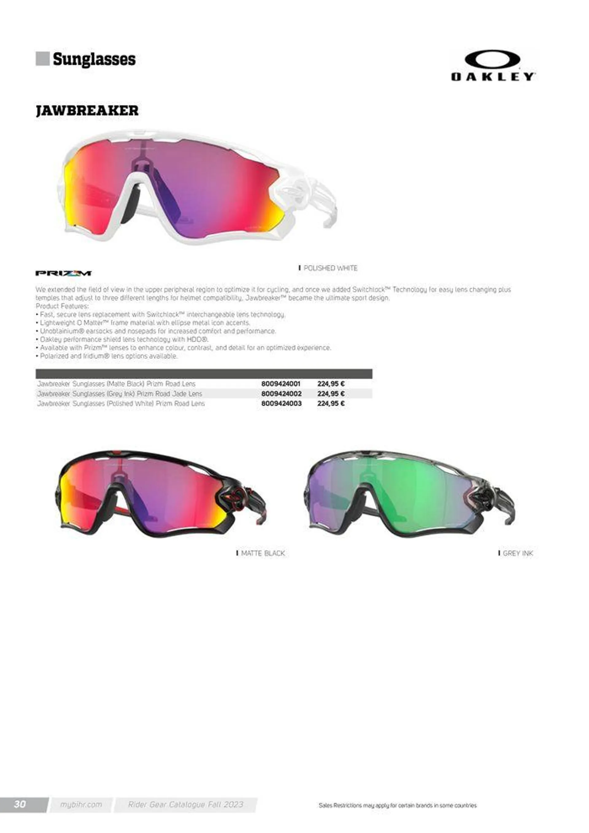 Lunettes de soleil OAKLEY Automne 2024 - 30