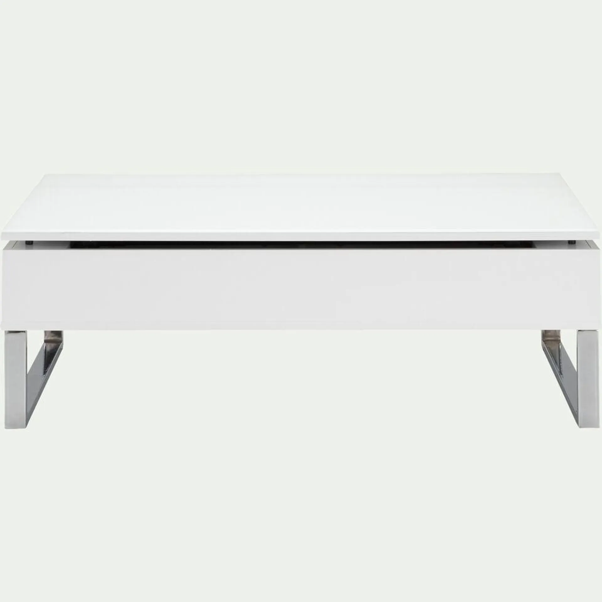 NOVY Table basse avec tablette relevable - blanc