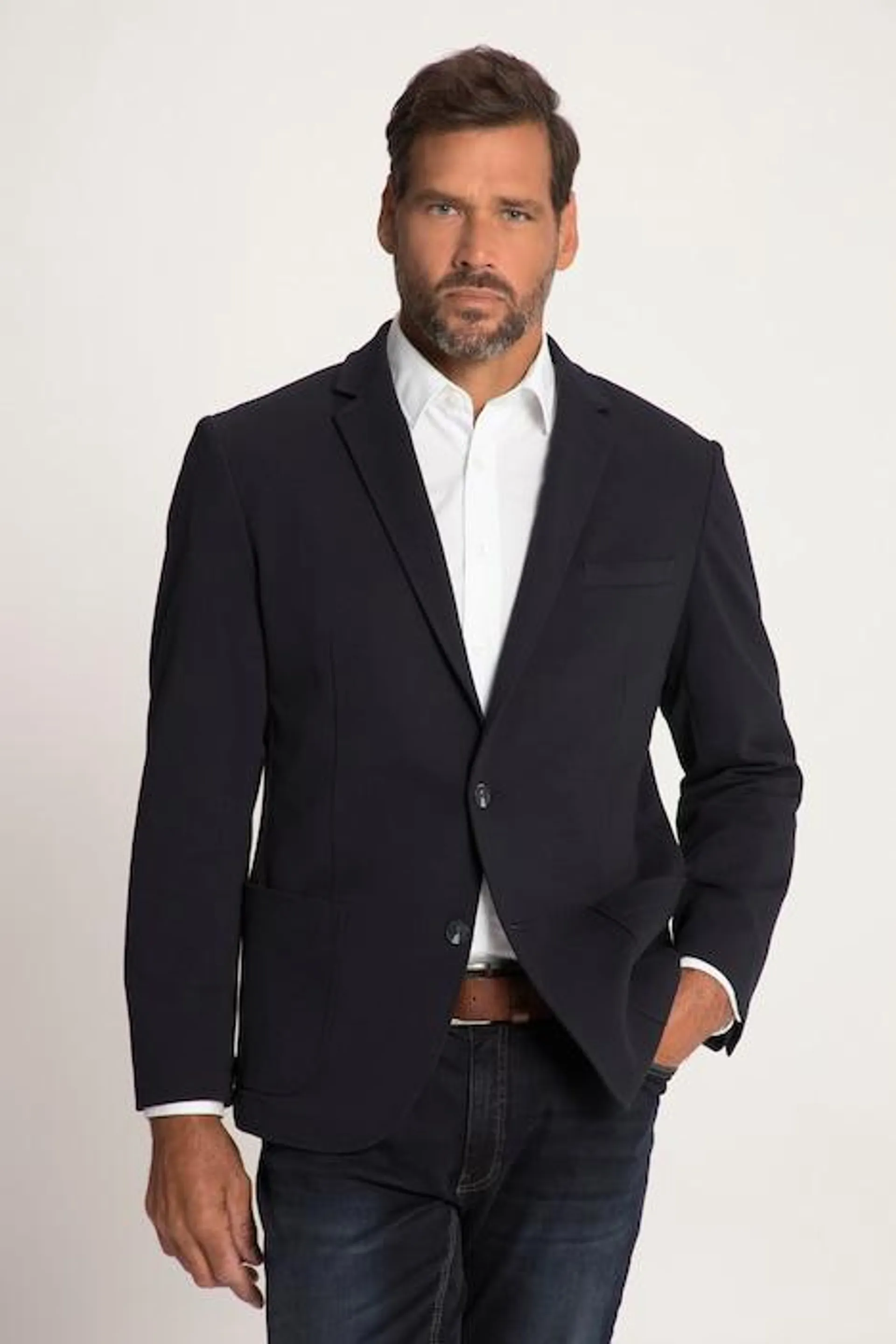 Blazer FLEXNAMIC® avec col à revers, aspect maille piquée - jusqu'au 74