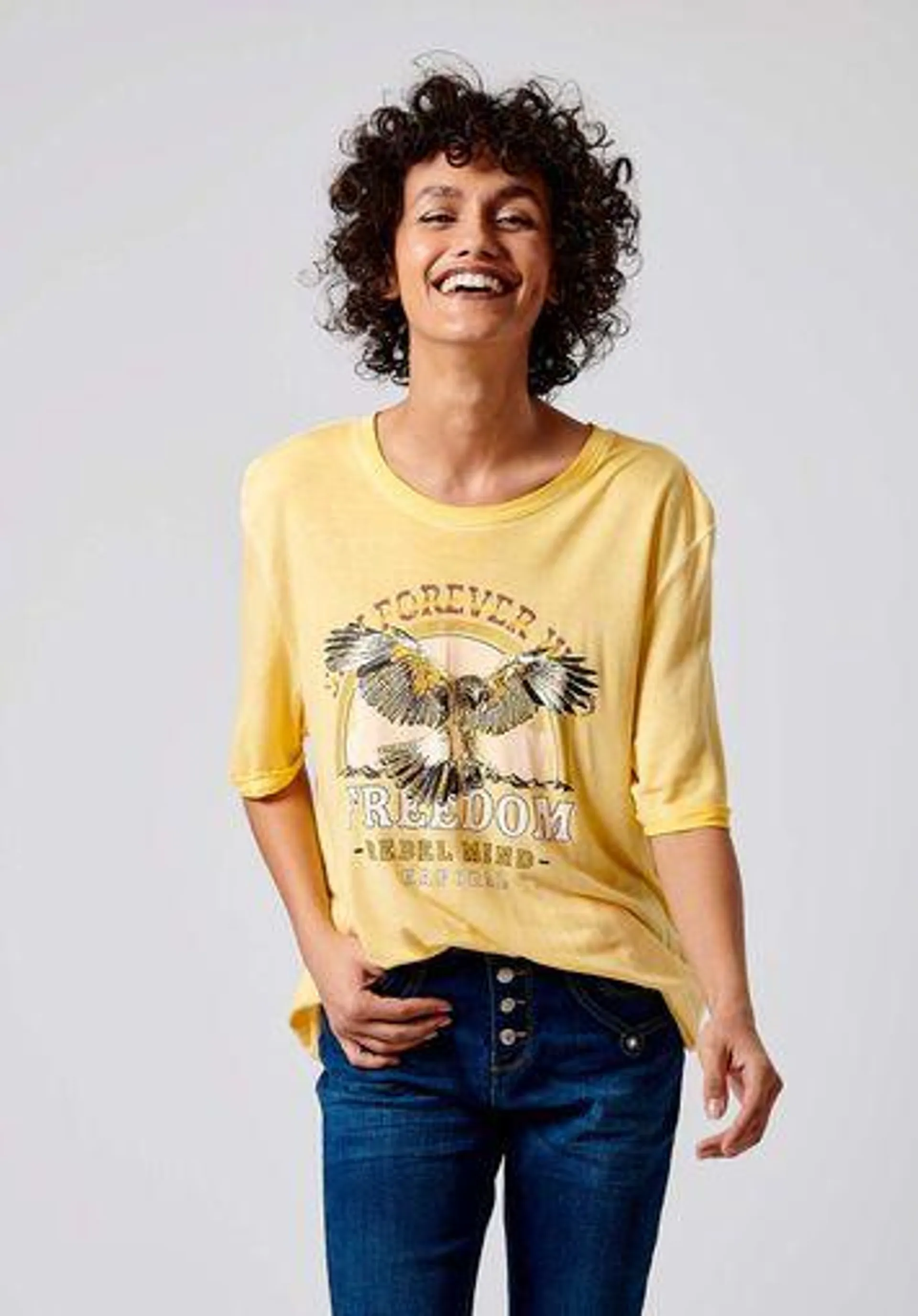 T-shirt jaune Femme