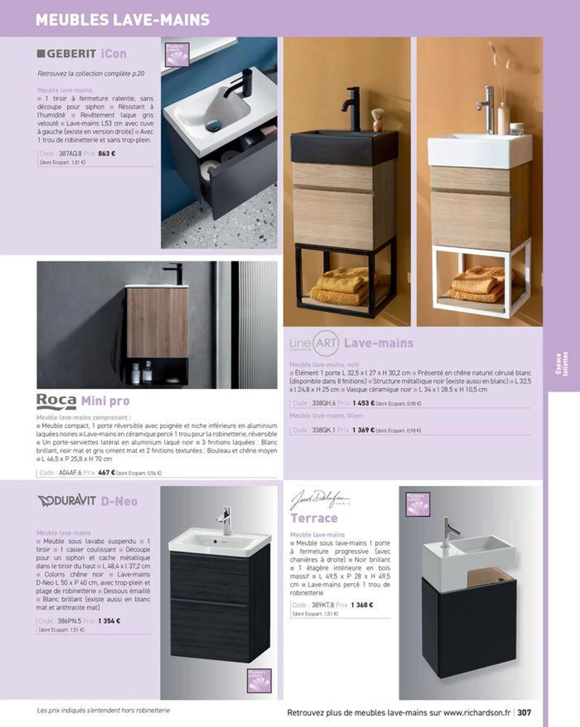 Salle de bains et carrelage 2024 du 23 mai au 31 décembre 2024 - Catalogue page 309