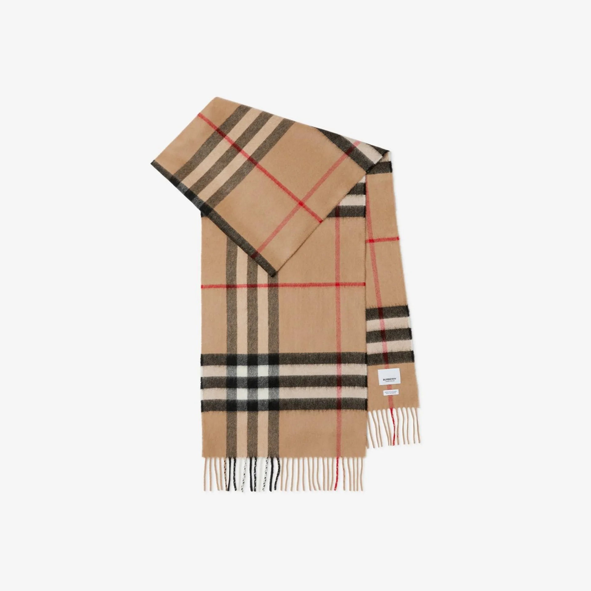 Check Cashmere Scarf