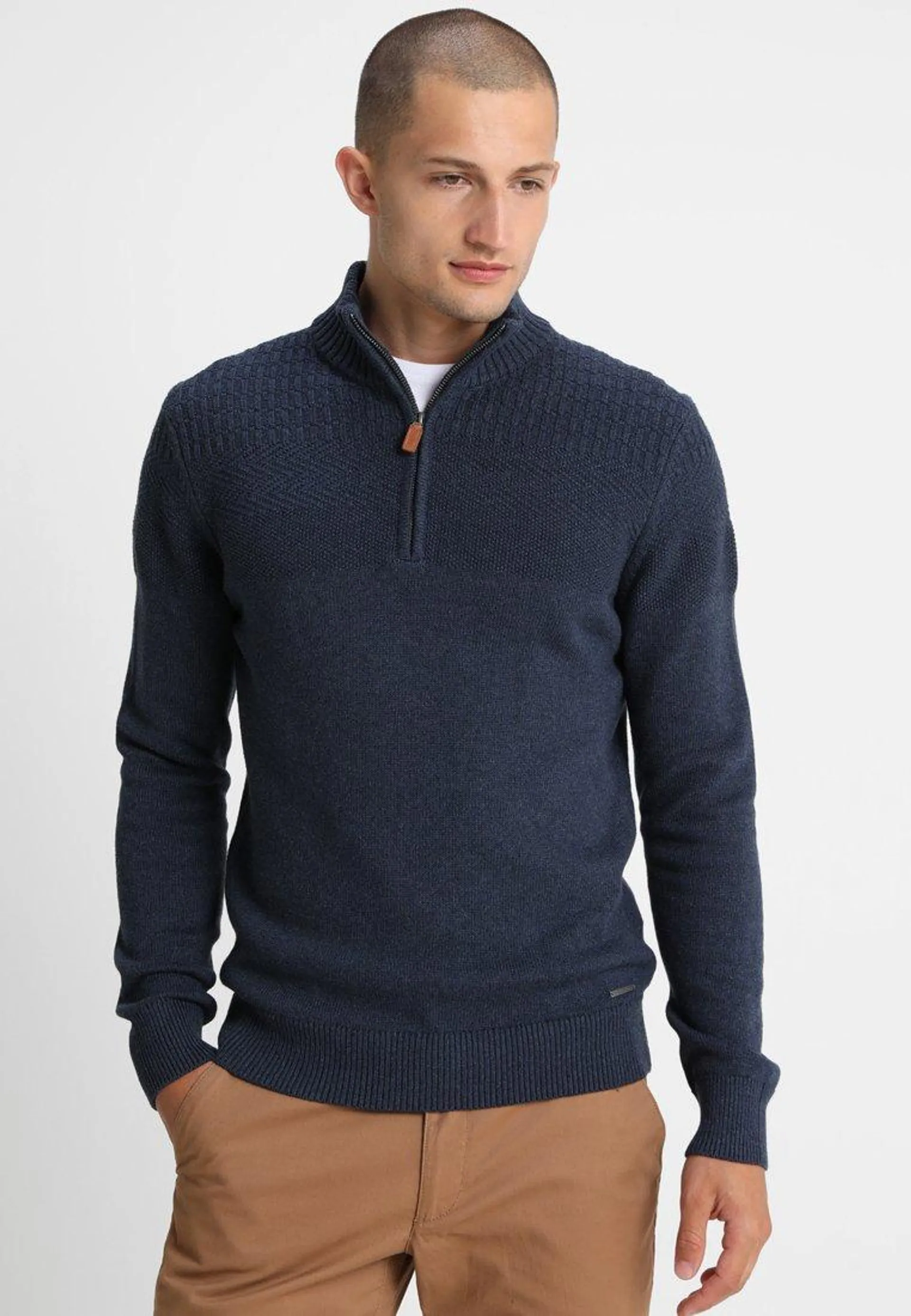 Pullover - mottled dark blue