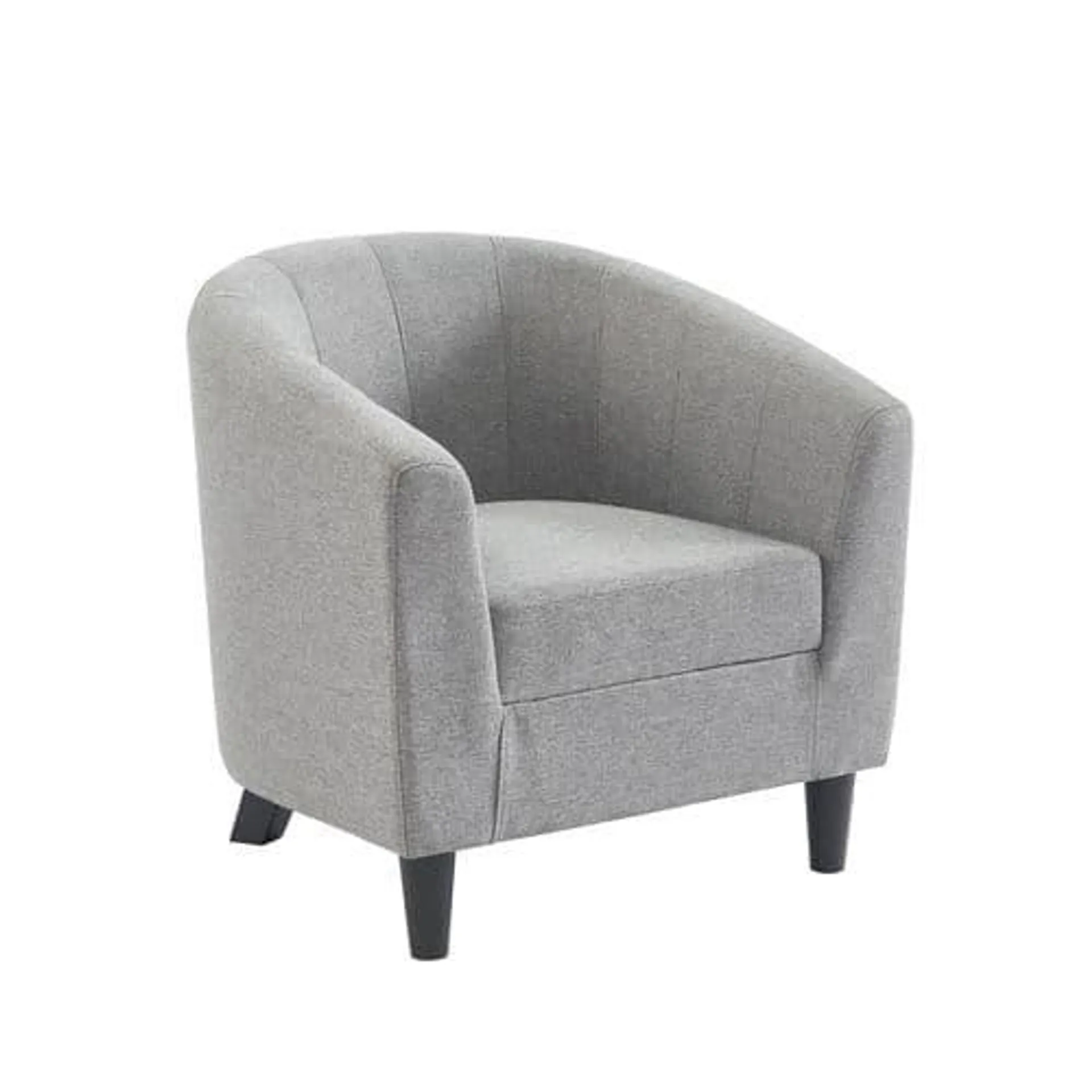 Fauteuil fixe BROWNIE tissu gris clair