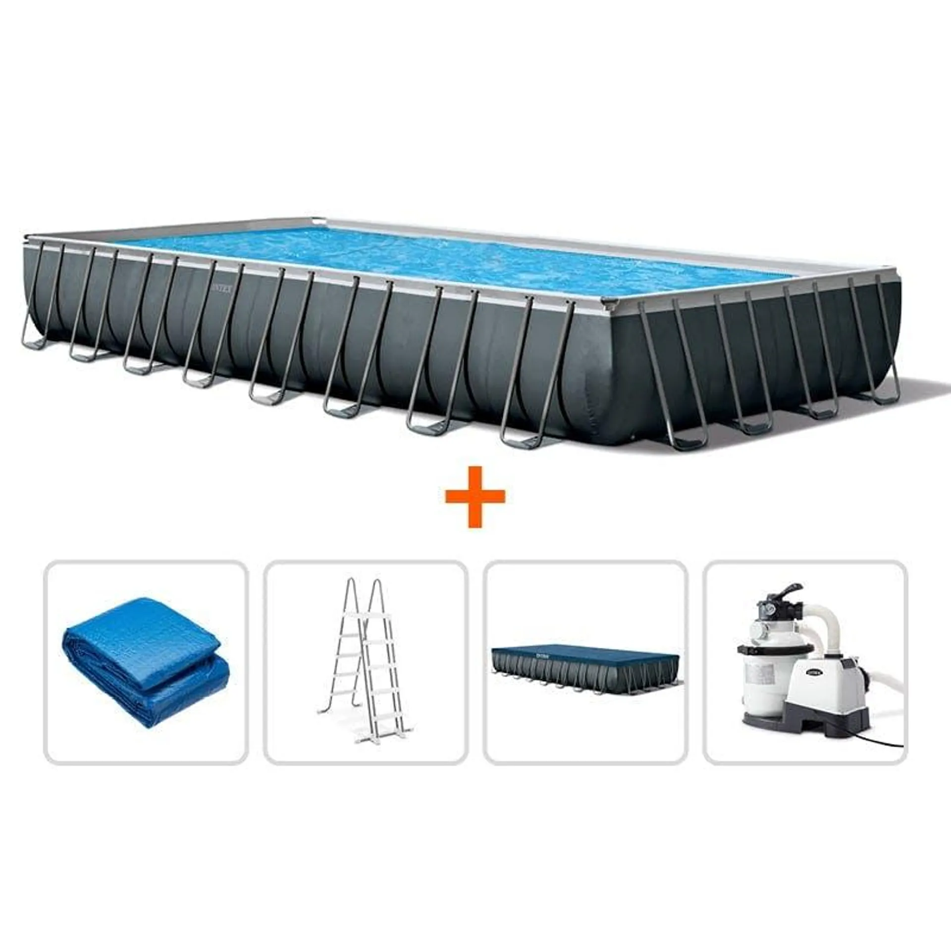 Intex Piscine Ultra Xtr Avec Filtre à Sable 975x488x132cm