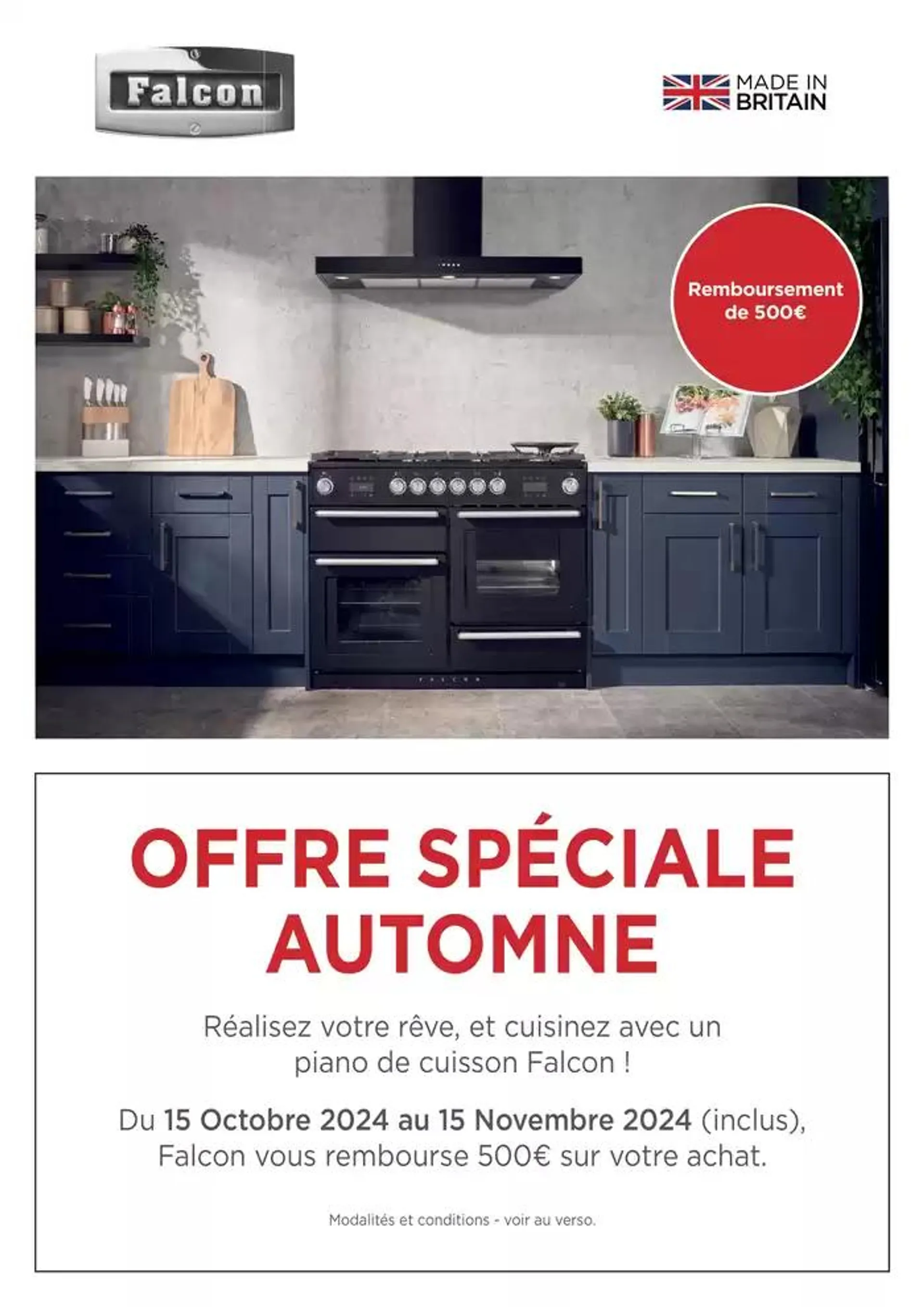 Falcon vous rembourse 500€ du 15 octobre au 15 novembre 2024 - Catalogue page 1