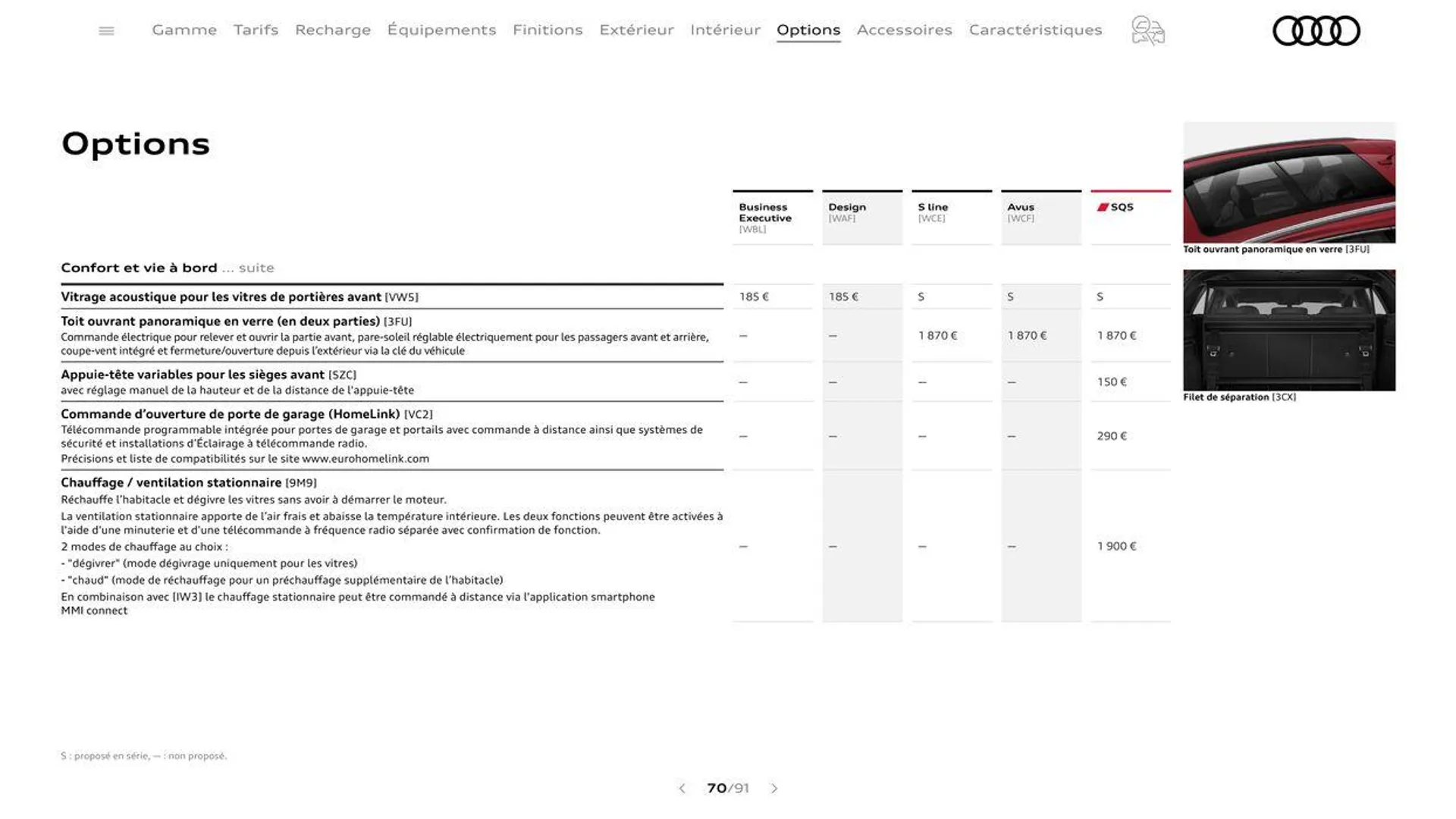 Audi Q5 & SQ5 du 20 août au 31 décembre 2024 - Catalogue page 70