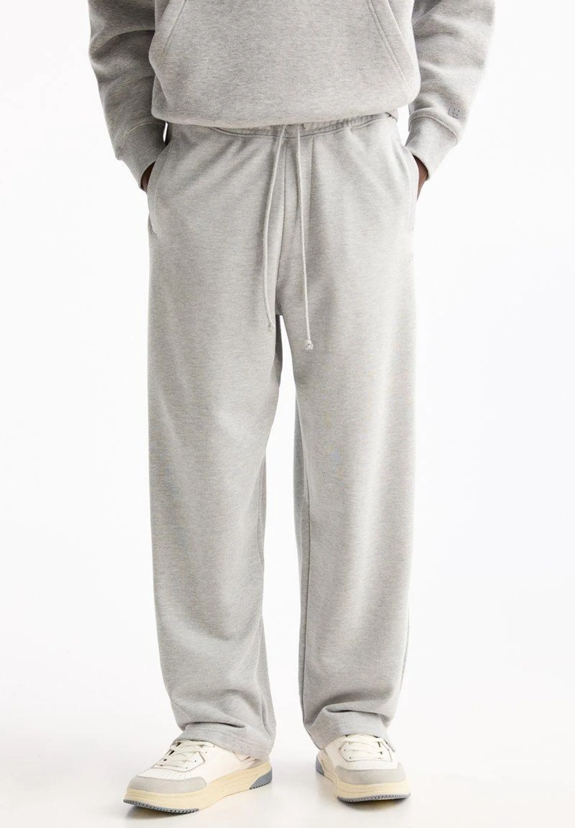 WIDE JOGGERS - Pantalon de survêtement - light grey