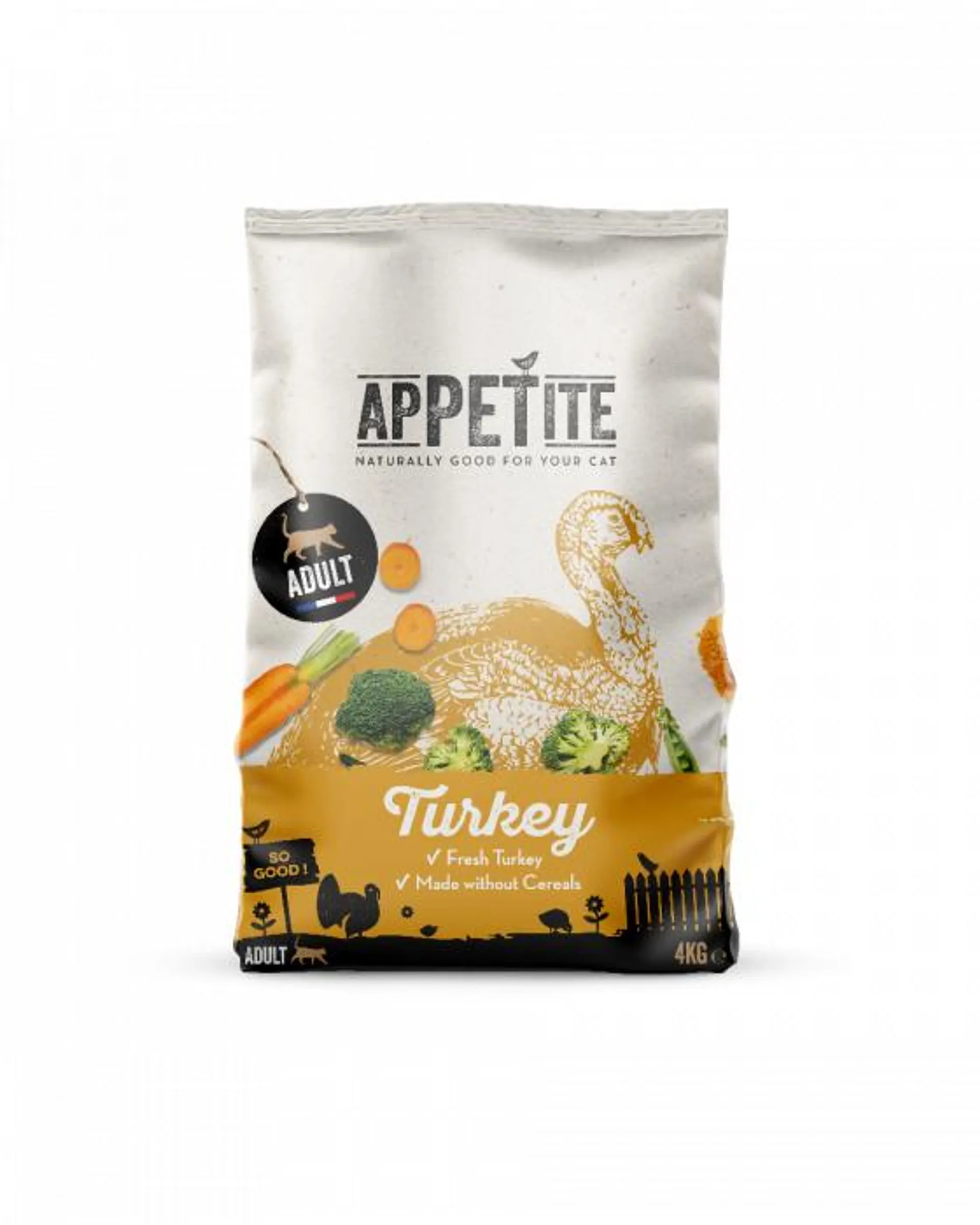 Appetite croquettes | sans céréales | à la dinde | chat (adulte) | 4kg