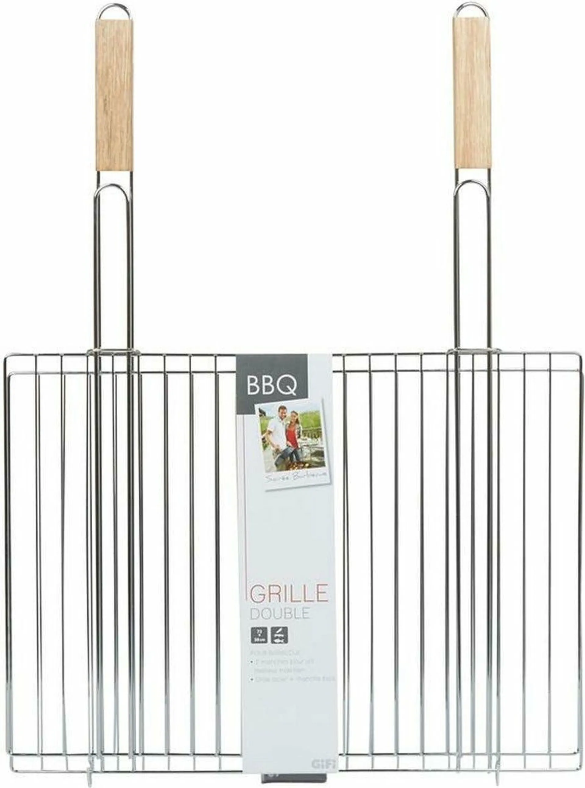 Grille Double En Acier Inoxidable 53x73cm