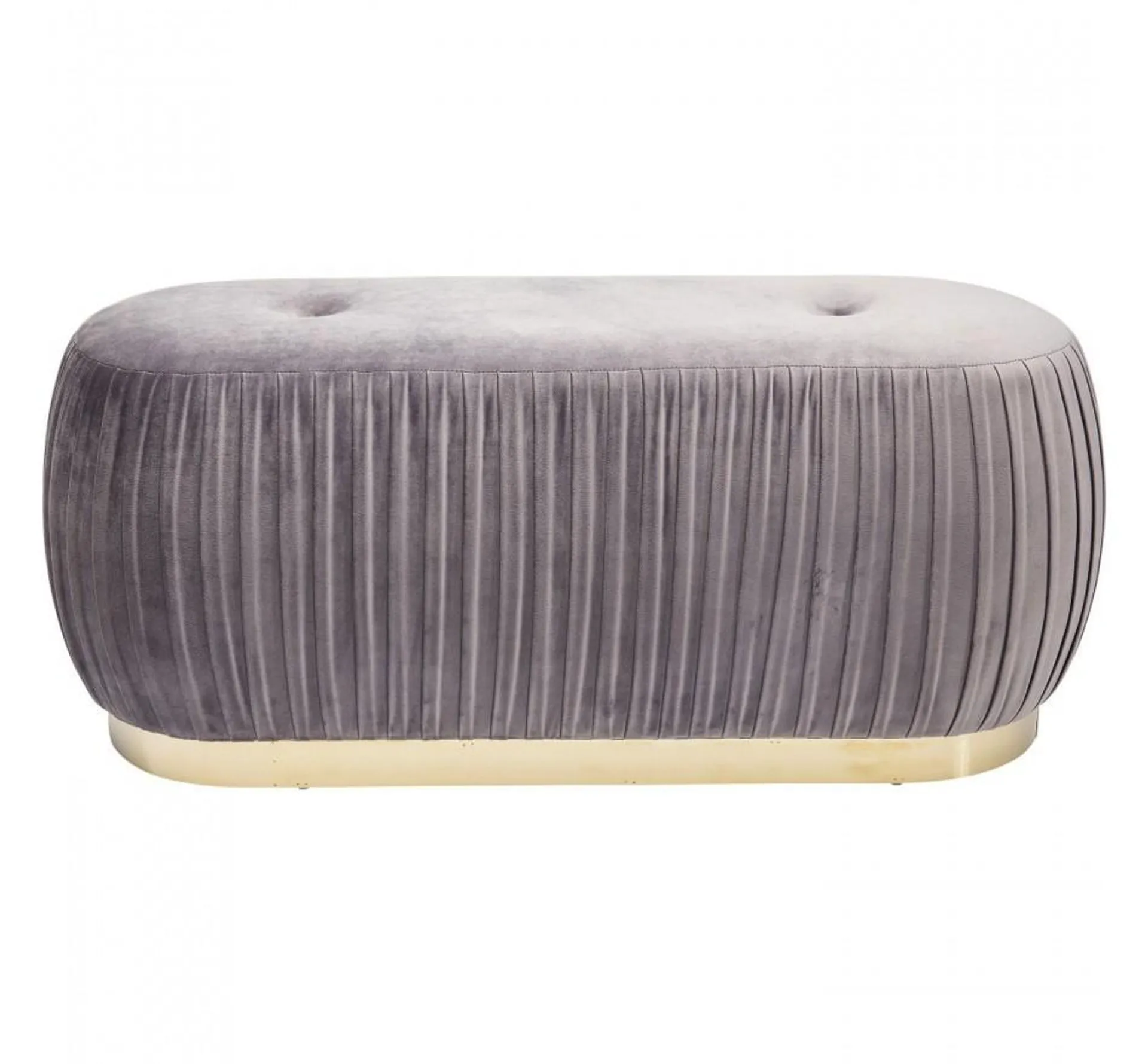 Banc Pigalle velours gris Kare Design