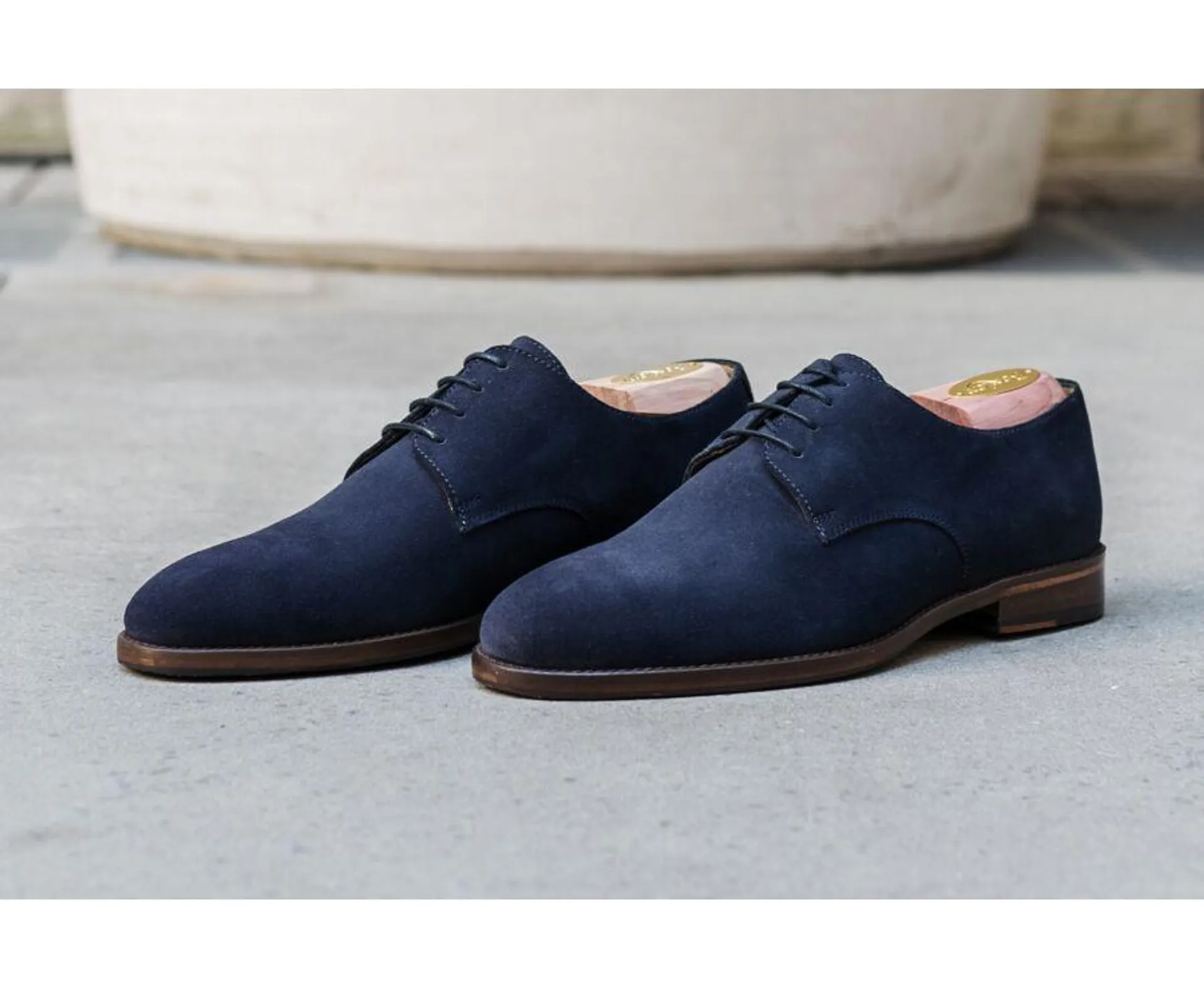 Derbies homme Velours Marine - DOVER II PATIN