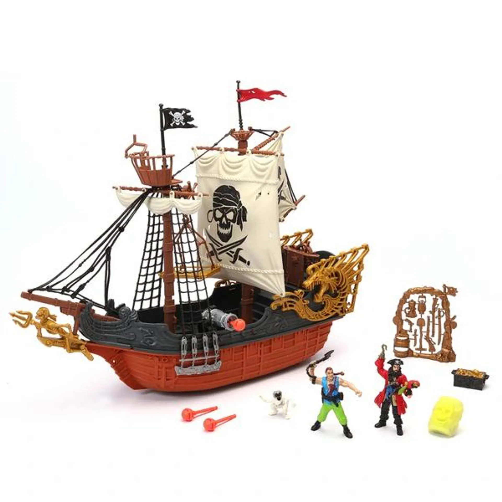 Bateau Pirate avec Figurines et Accessoires