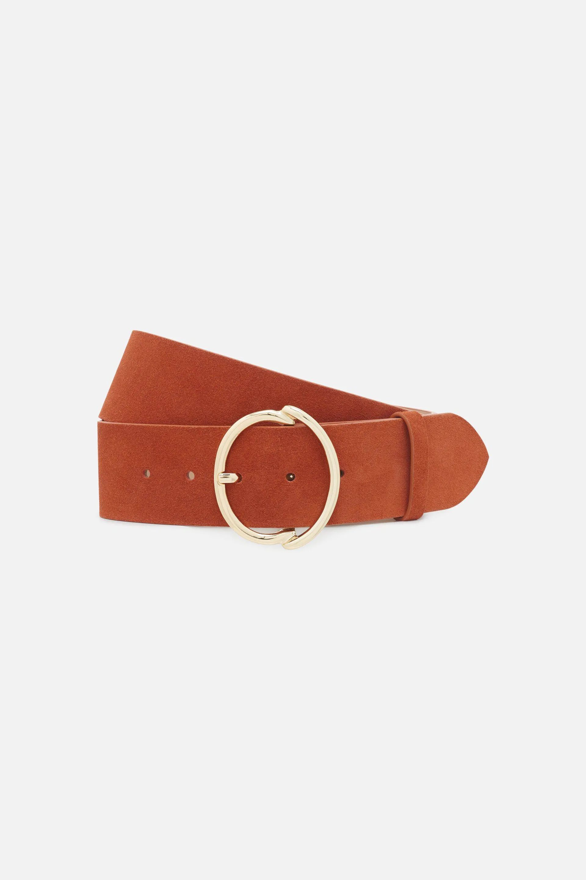 Ceinture babel 100% cuir marron fonce femme